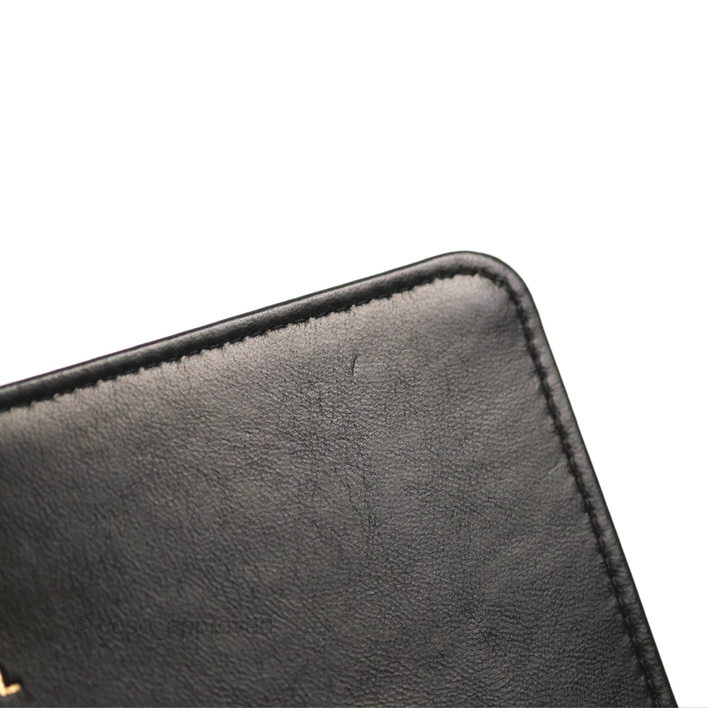 Chanel Quilted Wallet on Chain WOC Adjustable Chain Black Lambskin 22K