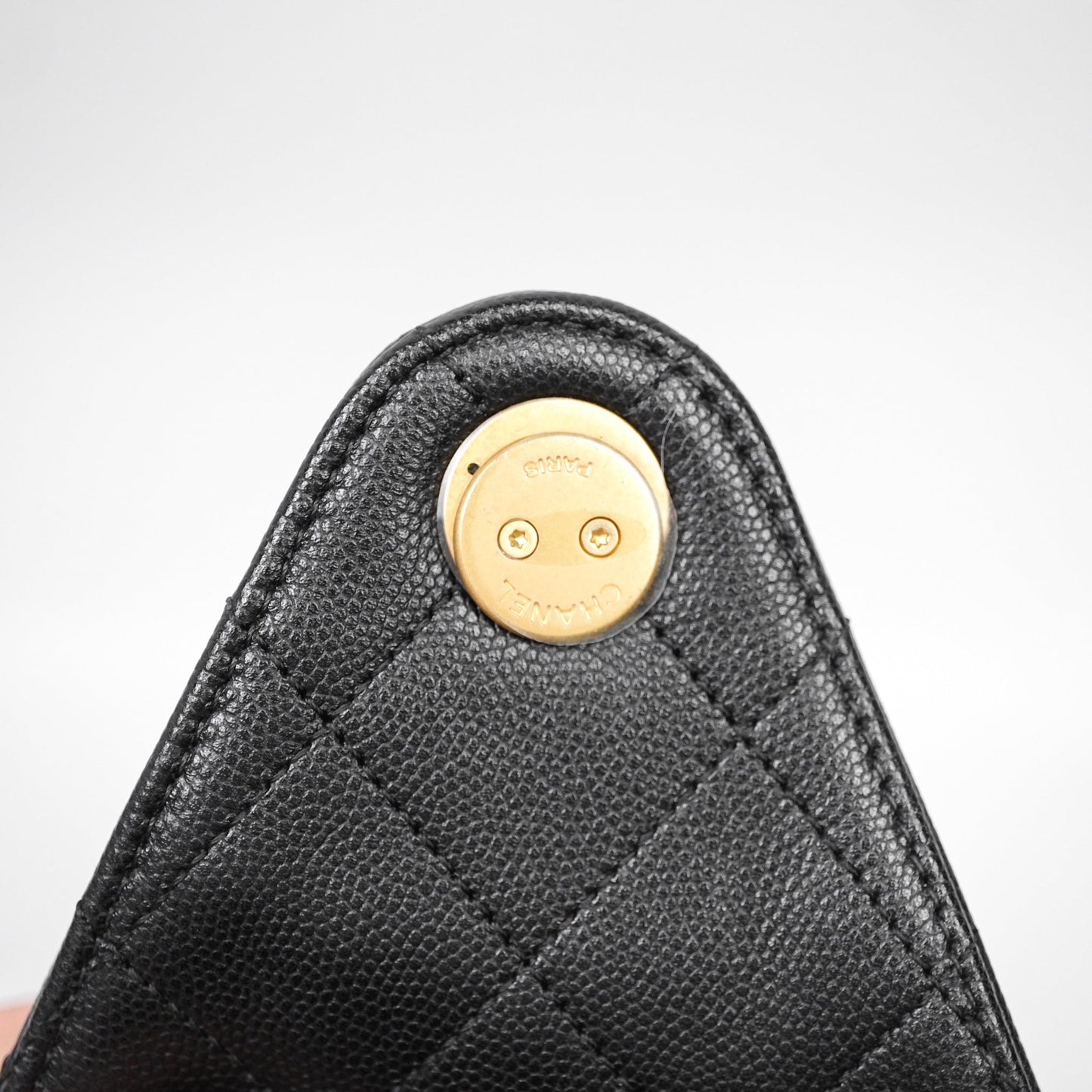 Chanel 25 Small Black Caviar Aged Gold Hardware