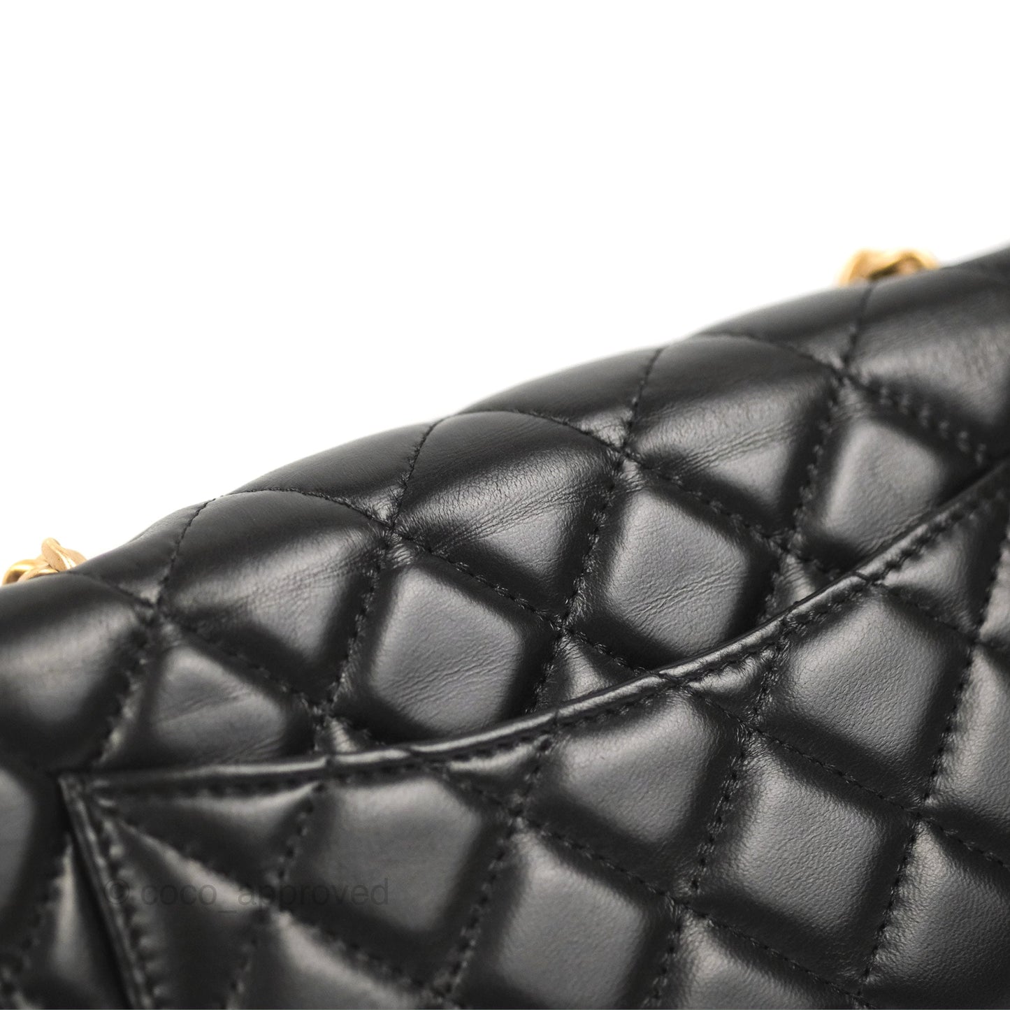 Chanel Quilted Wallet on Chain WOC Adjustable Chain Black Lambskin 22K