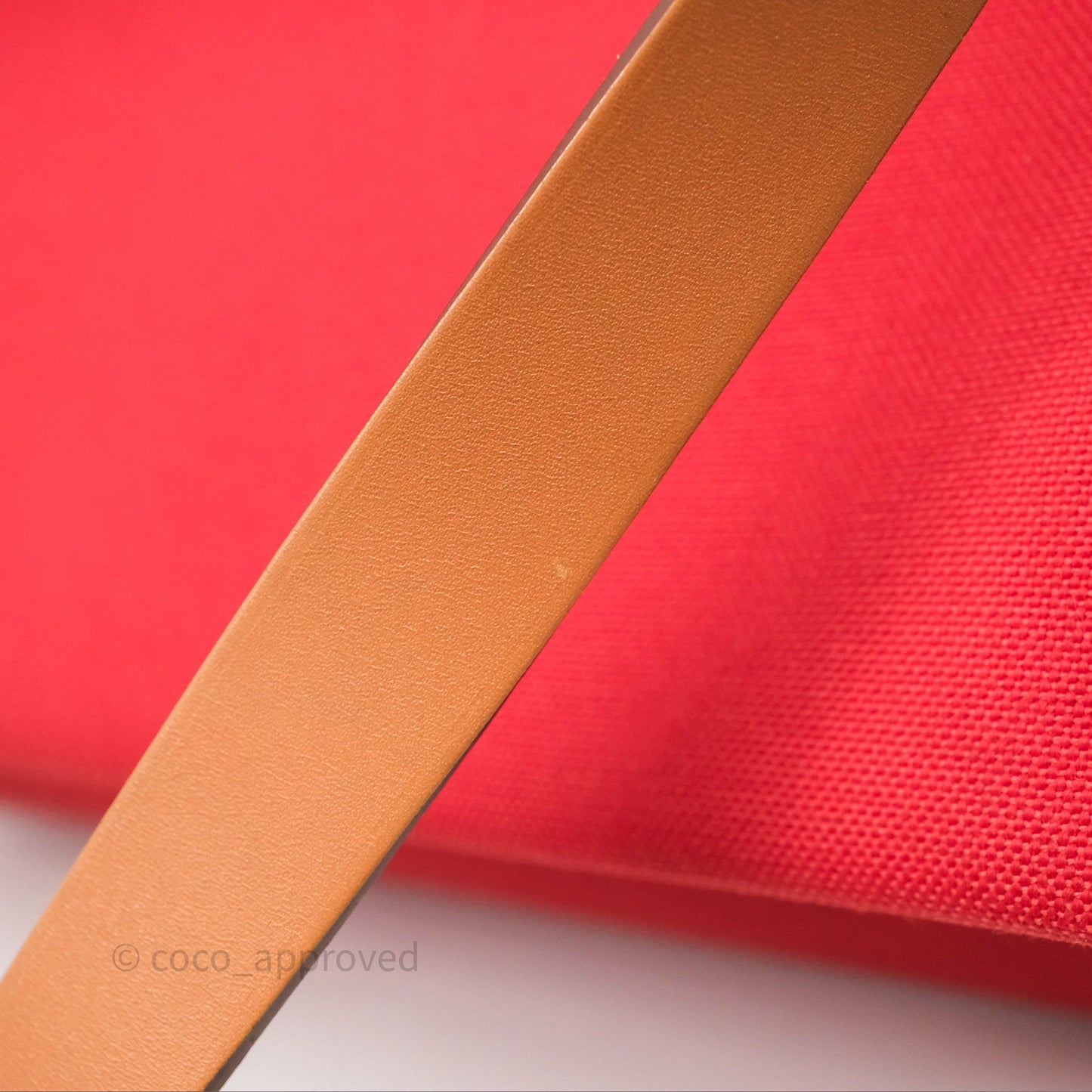Hermès Herbag Zip 39 Red/Natural Canvas Palladium Hardware