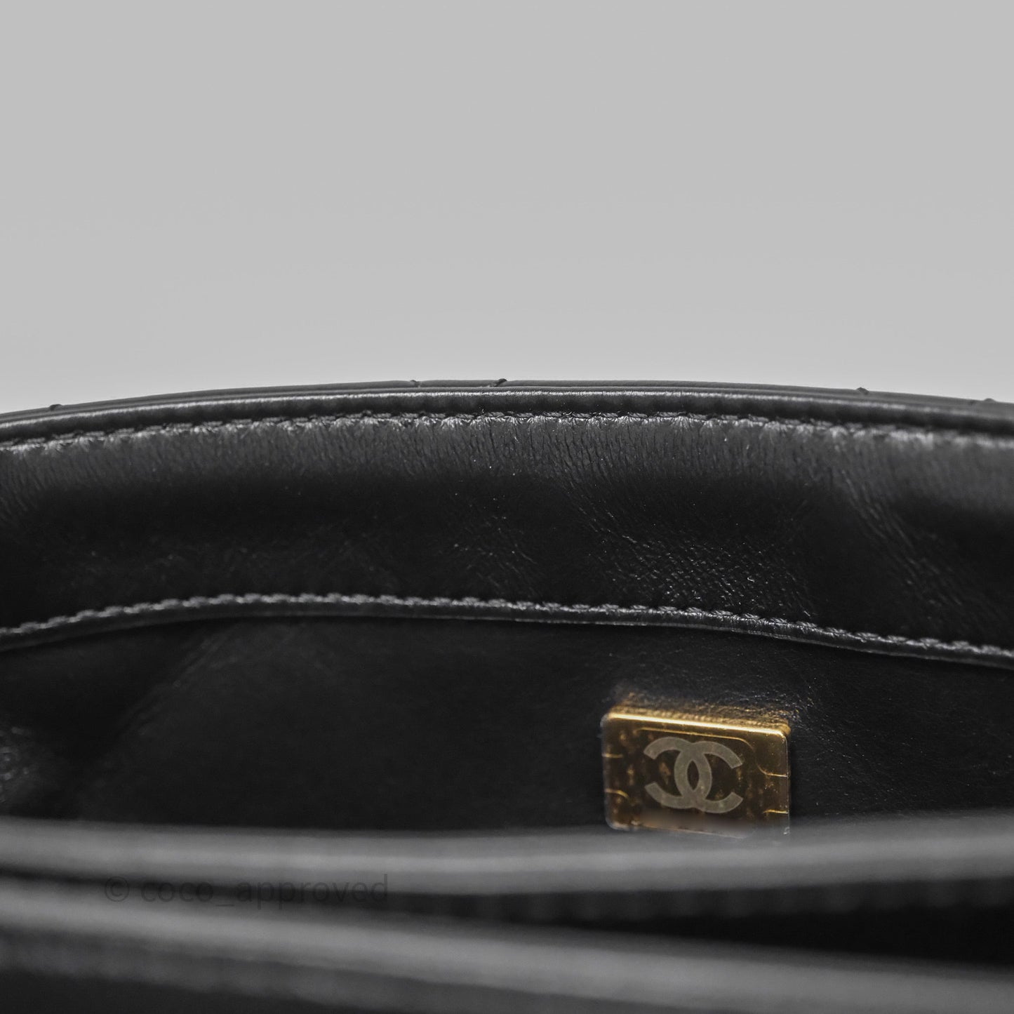 Chanel Quilted Color Match Flap Black Lambskin Gold Hardware