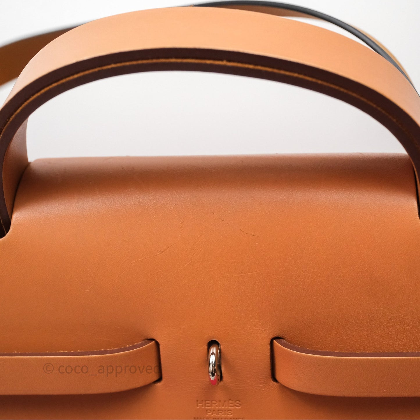 Hermès Herbag Zip 39 Red/Natural Canvas Palladium Hardware
