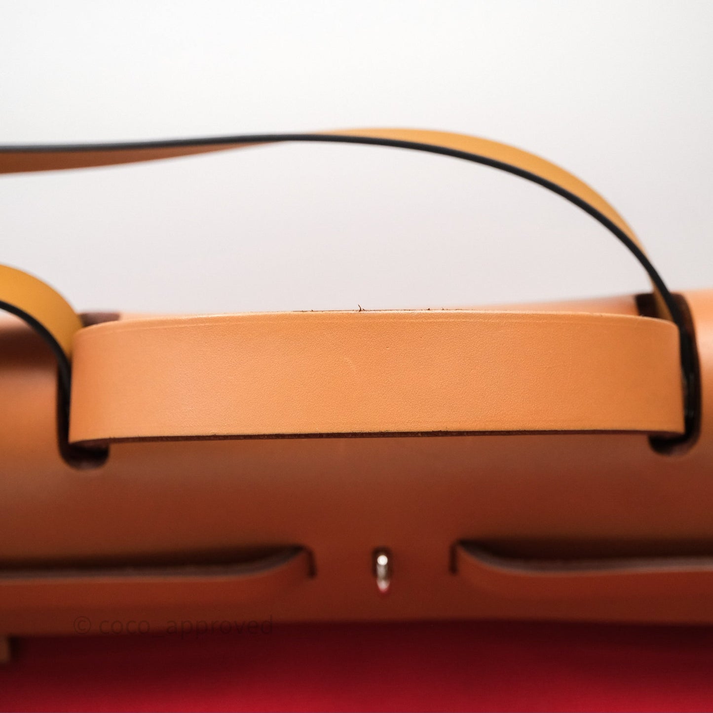 Hermès Herbag Zip 39 Red/Natural Canvas Palladium Hardware