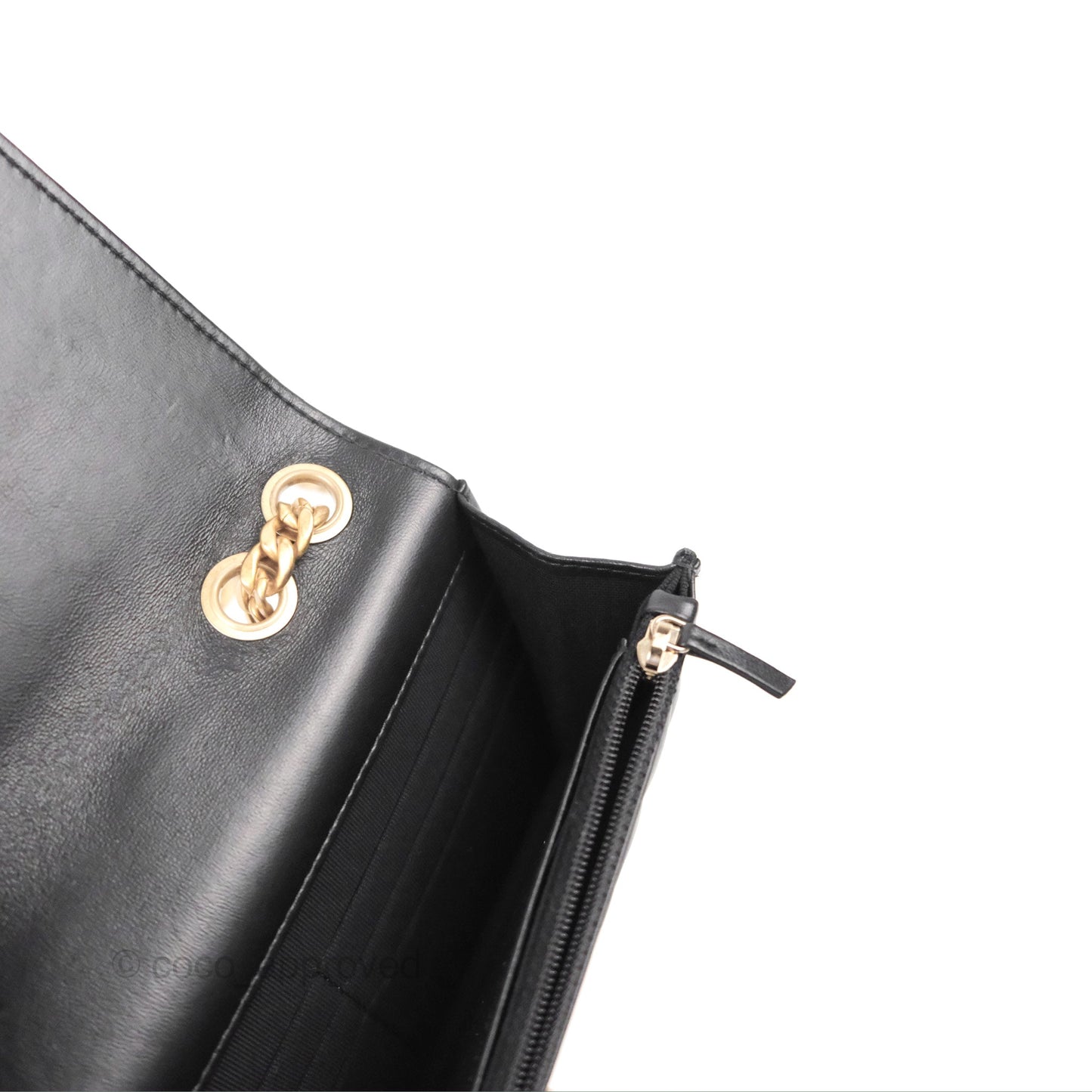 Chanel Quilted Wallet on Chain WOC Adjustable Chain Black Lambskin 22K