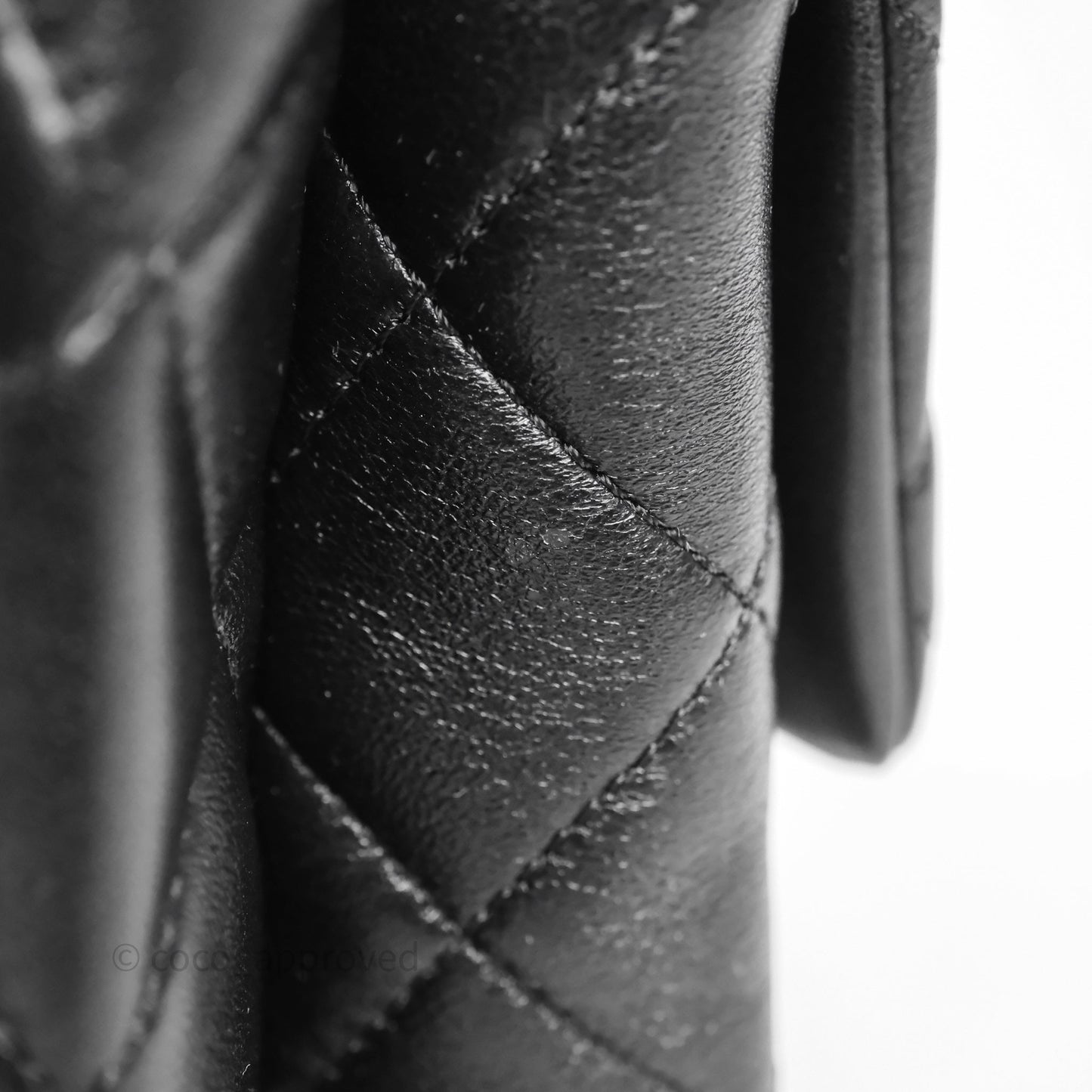 Chanel Mini Quilted Flap Bag with Pearl Top Handle Black Lambskin Aged Gold Hardware 24A