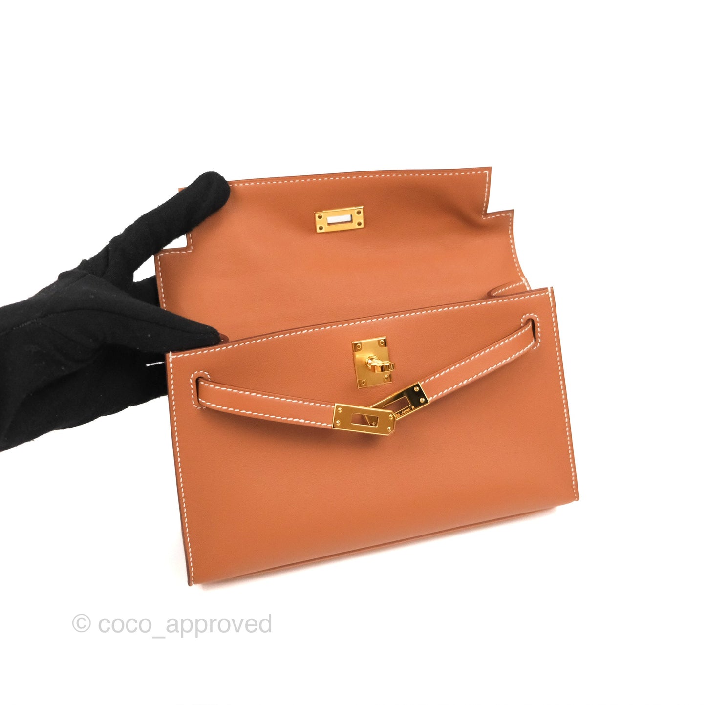 Hermès Kelly Mini Pochette Gold Swift Gold Hardware