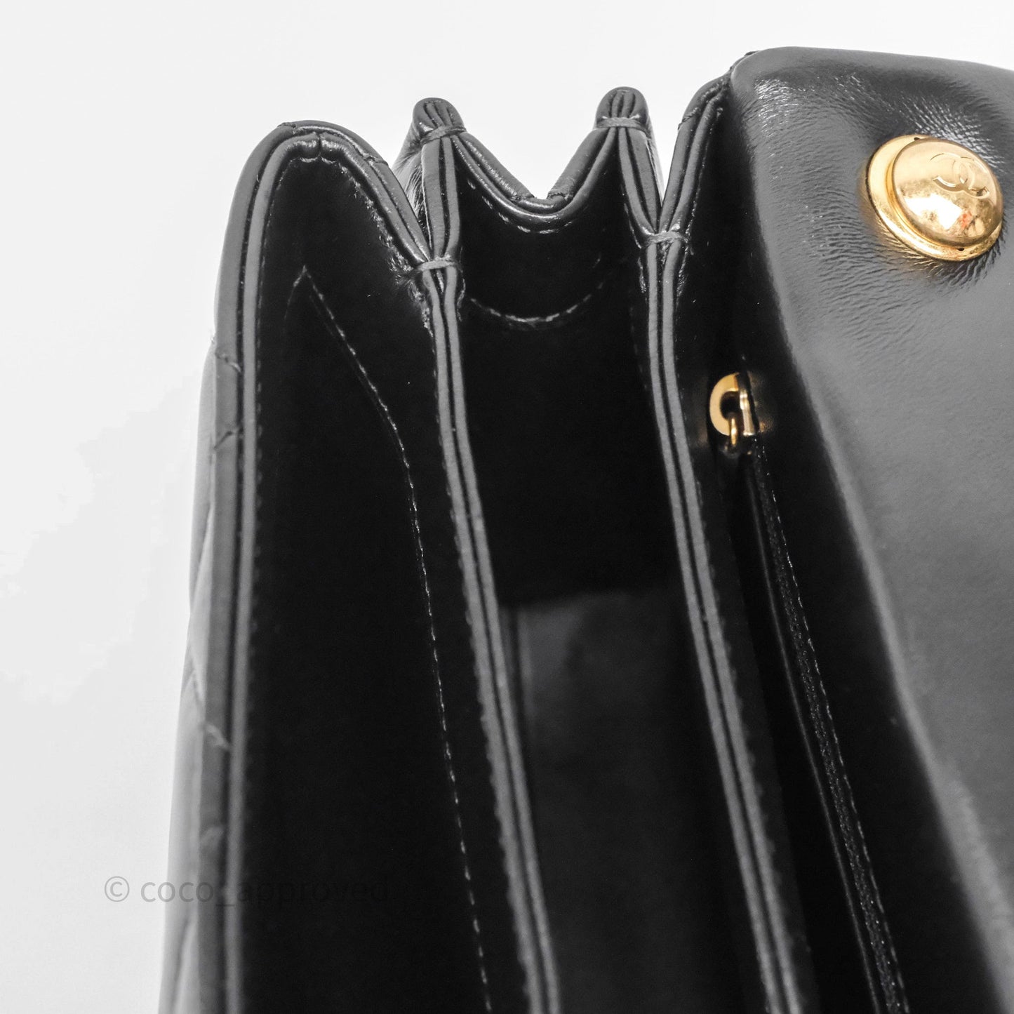 Chanel Quilted Color Match Flap Black Lambskin Gold Hardware