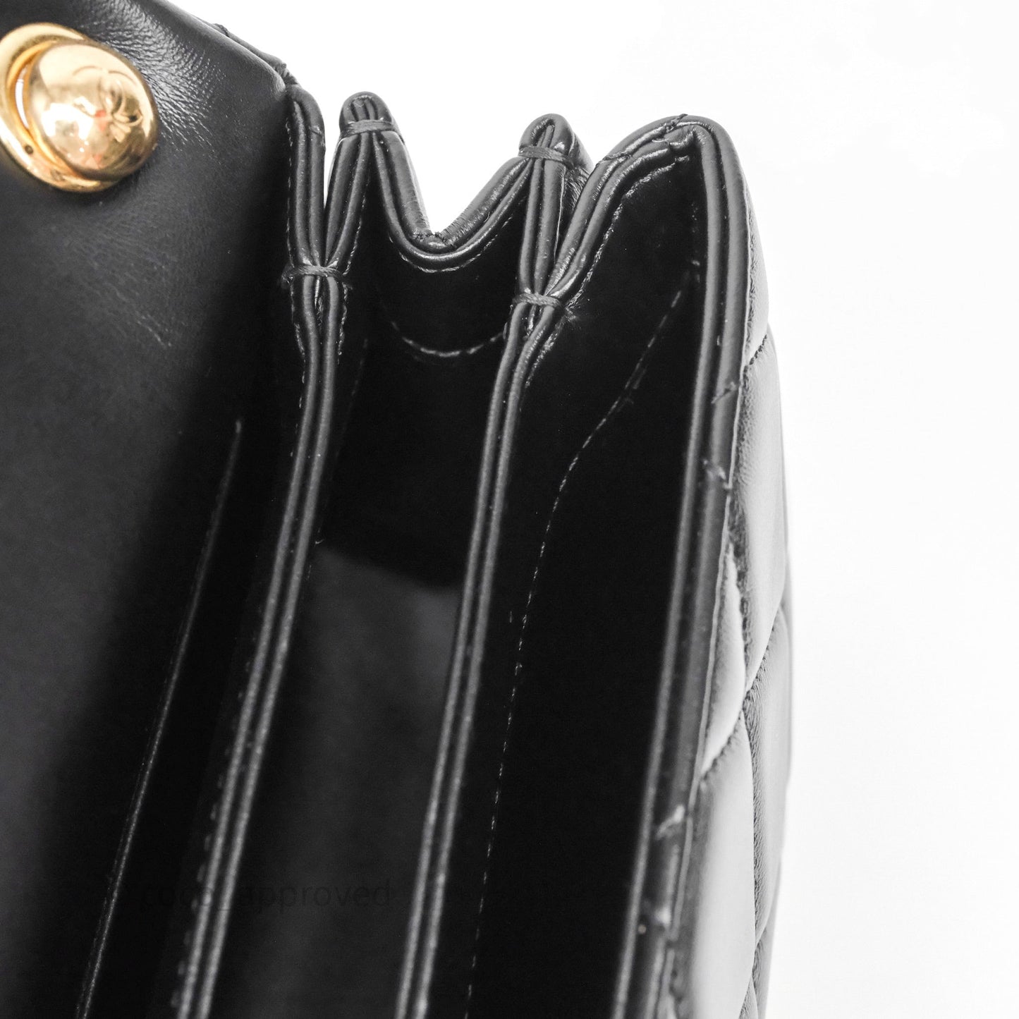 Chanel Quilted Color Match Flap Black Lambskin Gold Hardware