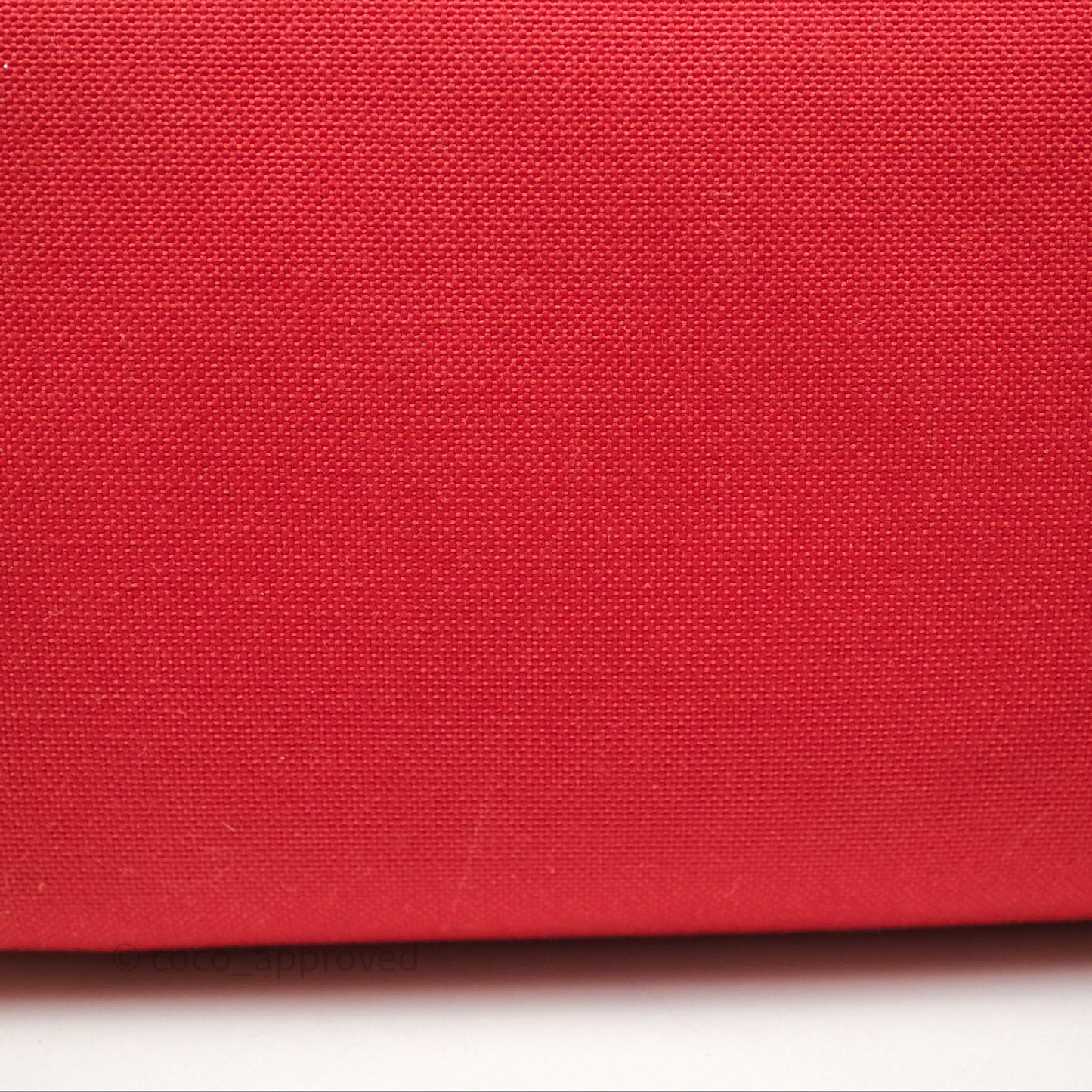 Hermès Herbag Zip 39 Red/Natural Canvas Palladium Hardware
