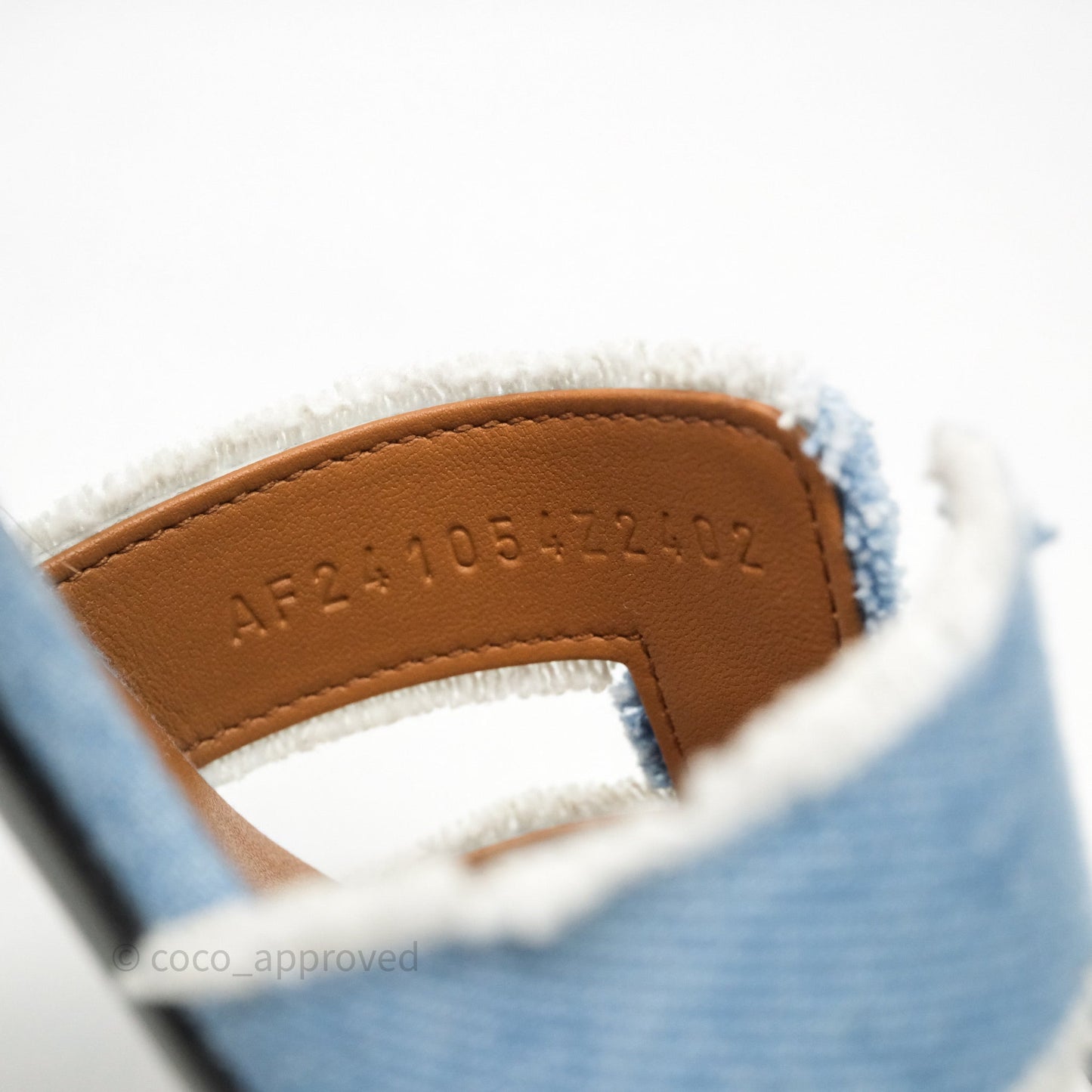 Hermès Oasis Denim Bleu Clair Sandals Size 37.5