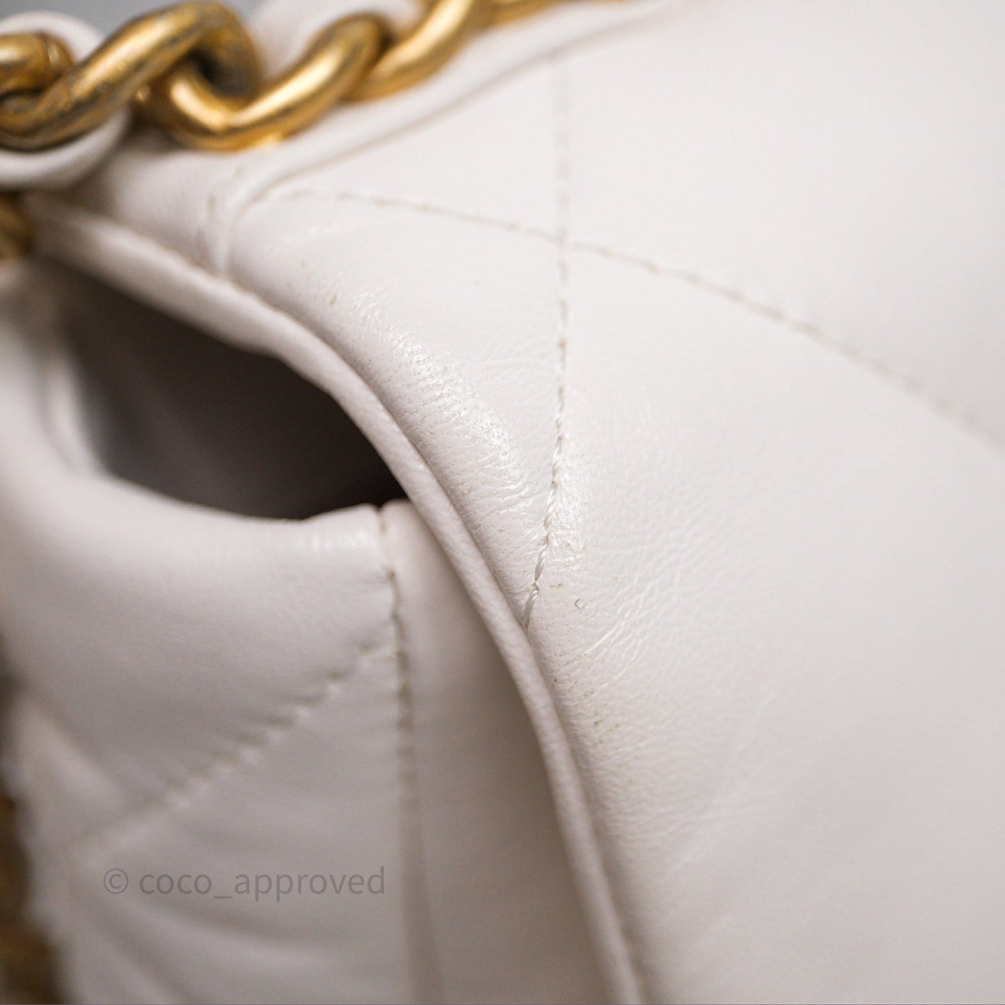 Chanel 19 Small White Mixed Hardware