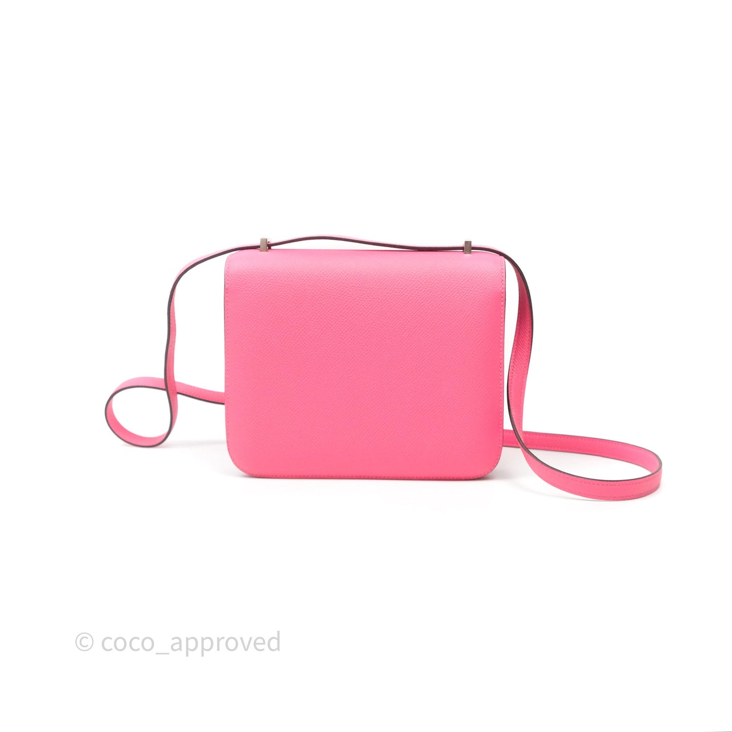 Hermes Mini Constance 18cm Rose Lipstick U5 Epsom Palladium Hardware