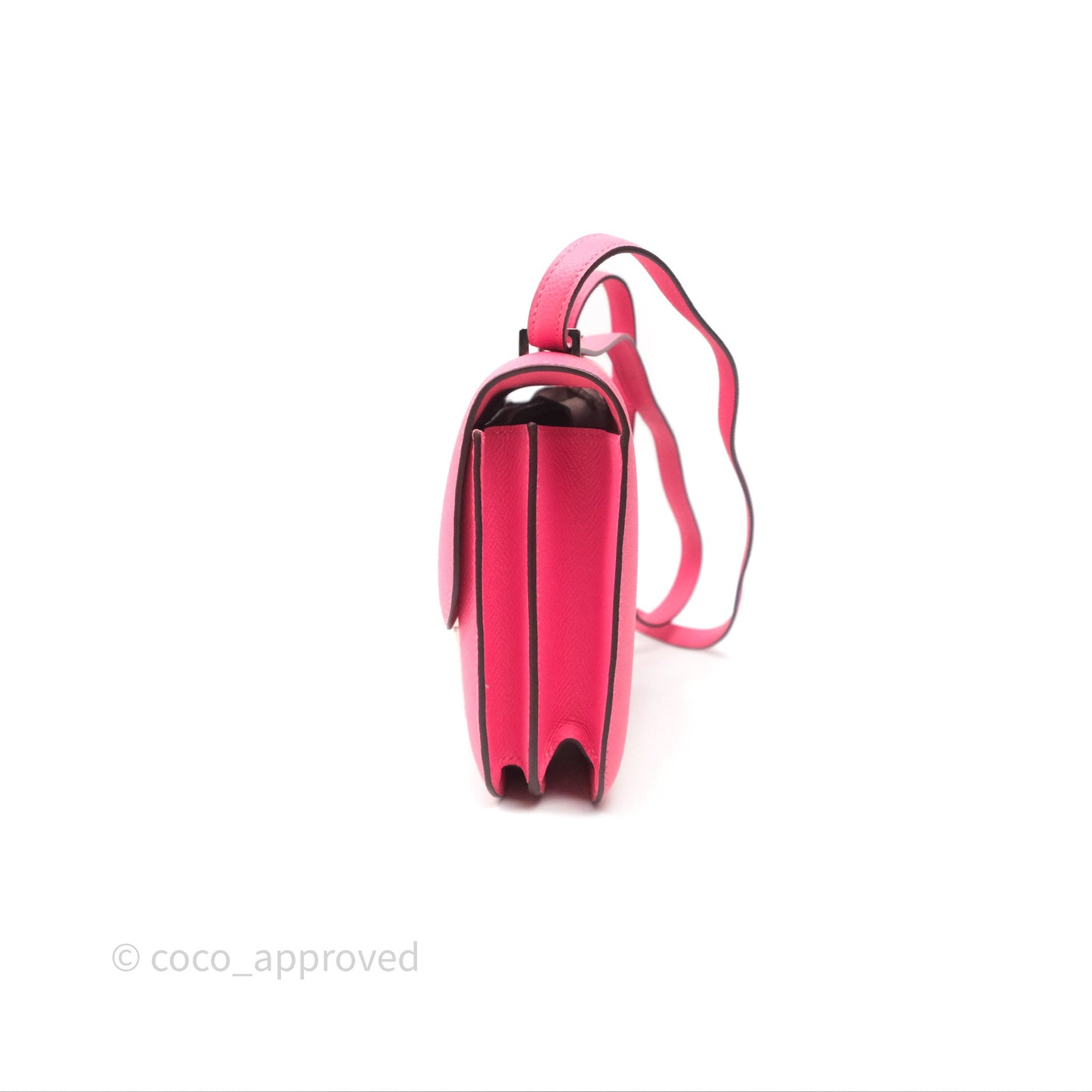 Hermes Mini Constance 18cm Rose Lipstick U5 Epsom Palladium Hardware