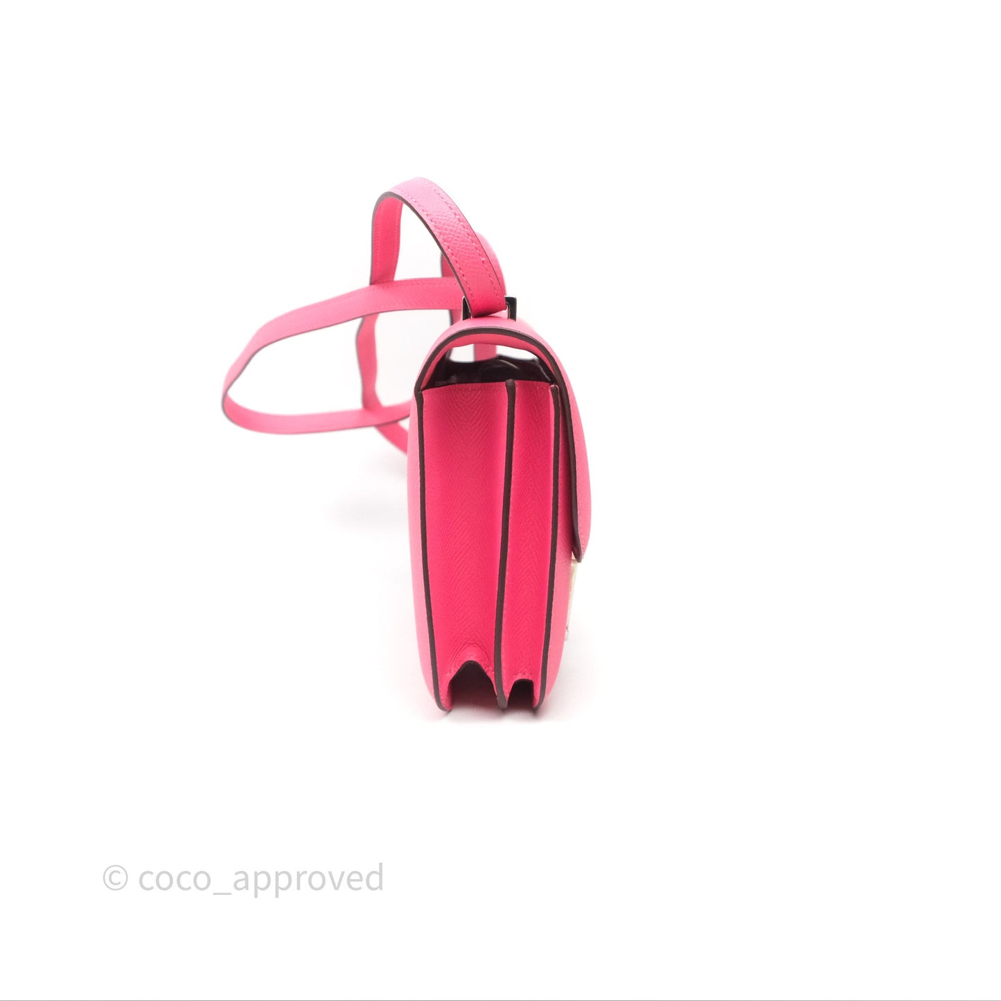 Hermes Mini Constance 18cm Rose Lipstick U5 Epsom Palladium Hardware