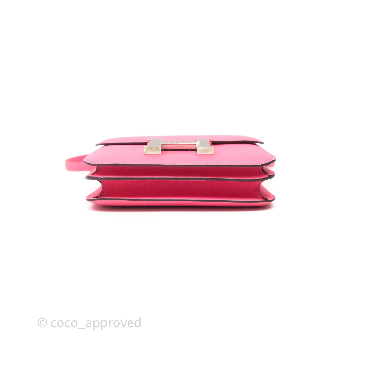 Hermes Mini Constance 18cm Rose Lipstick U5 Epsom Palladium Hardware
