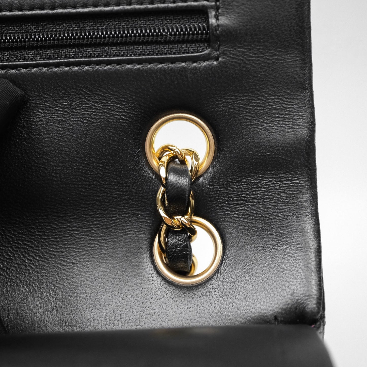 Chanel Classic M/L Medium Flap Quilted Black Lambskin Gold Hardware