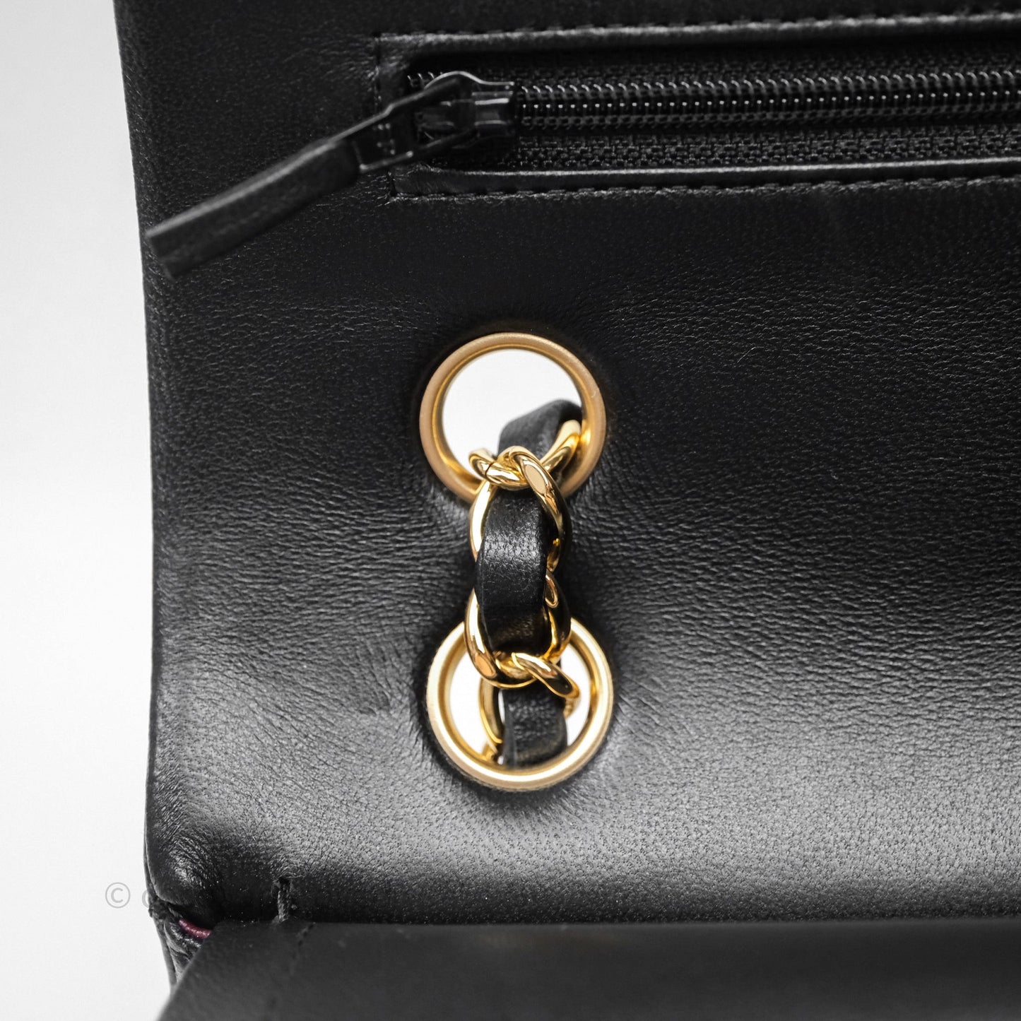 Chanel Classic M/L Medium Flap Quilted Black Lambskin Gold Hardware
