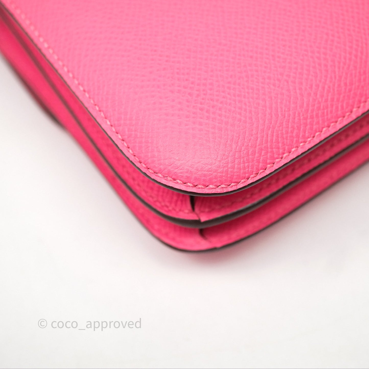 Hermes Mini Constance 18cm Rose Lipstick U5 Epsom Palladium Hardware