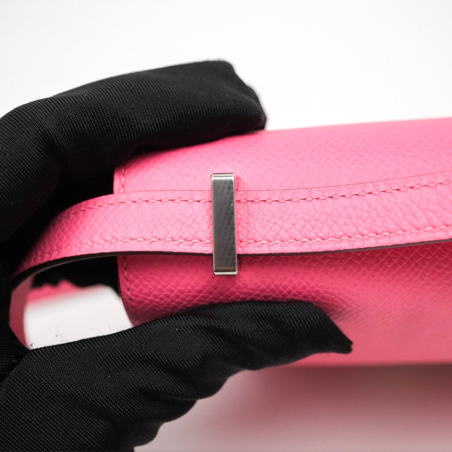 Hermes Mini Constance 18cm Rose Lipstick U5 Epsom Palladium Hardware