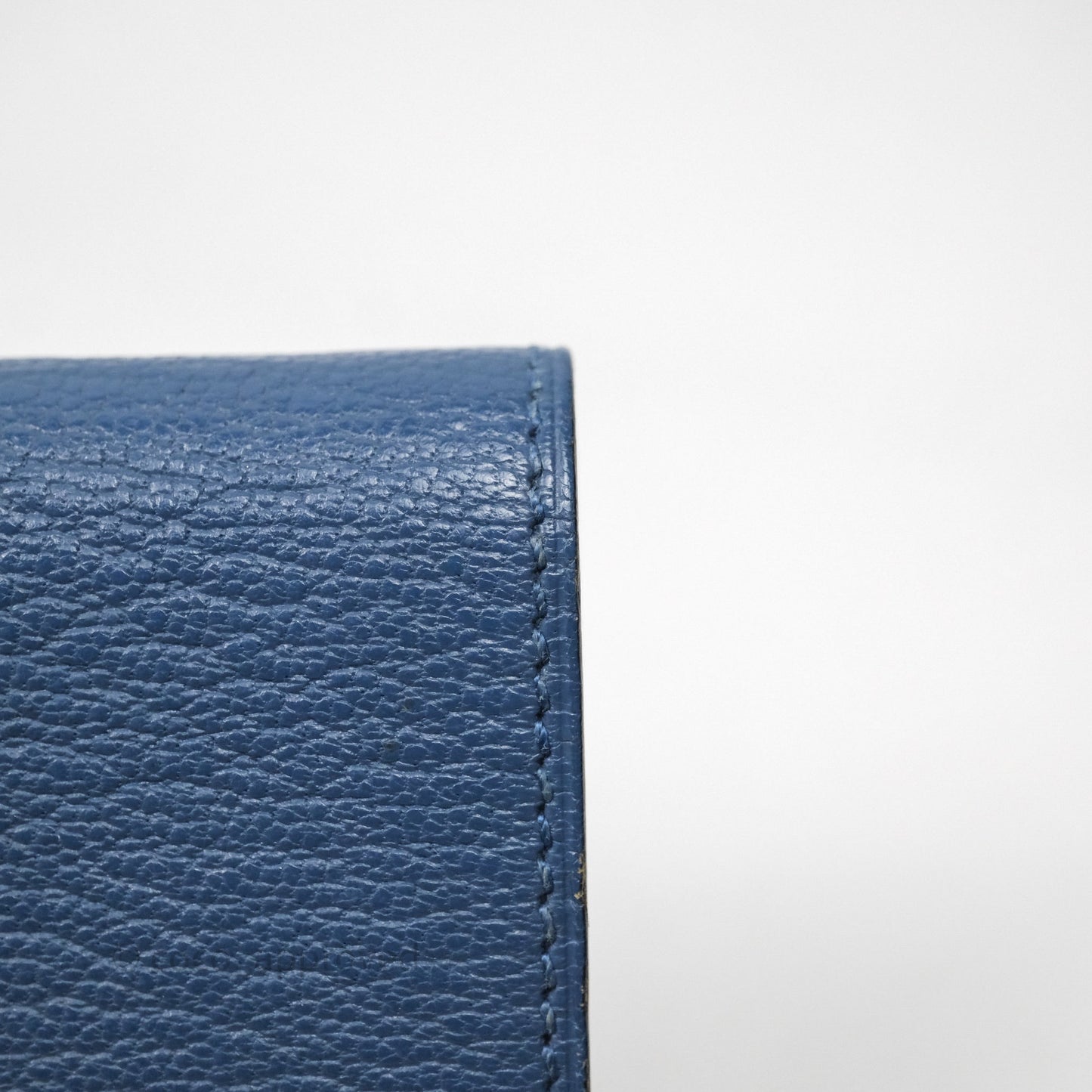 Hermes Bearn Compact Wallet Blue Chevre Mysore Palladium Hardware