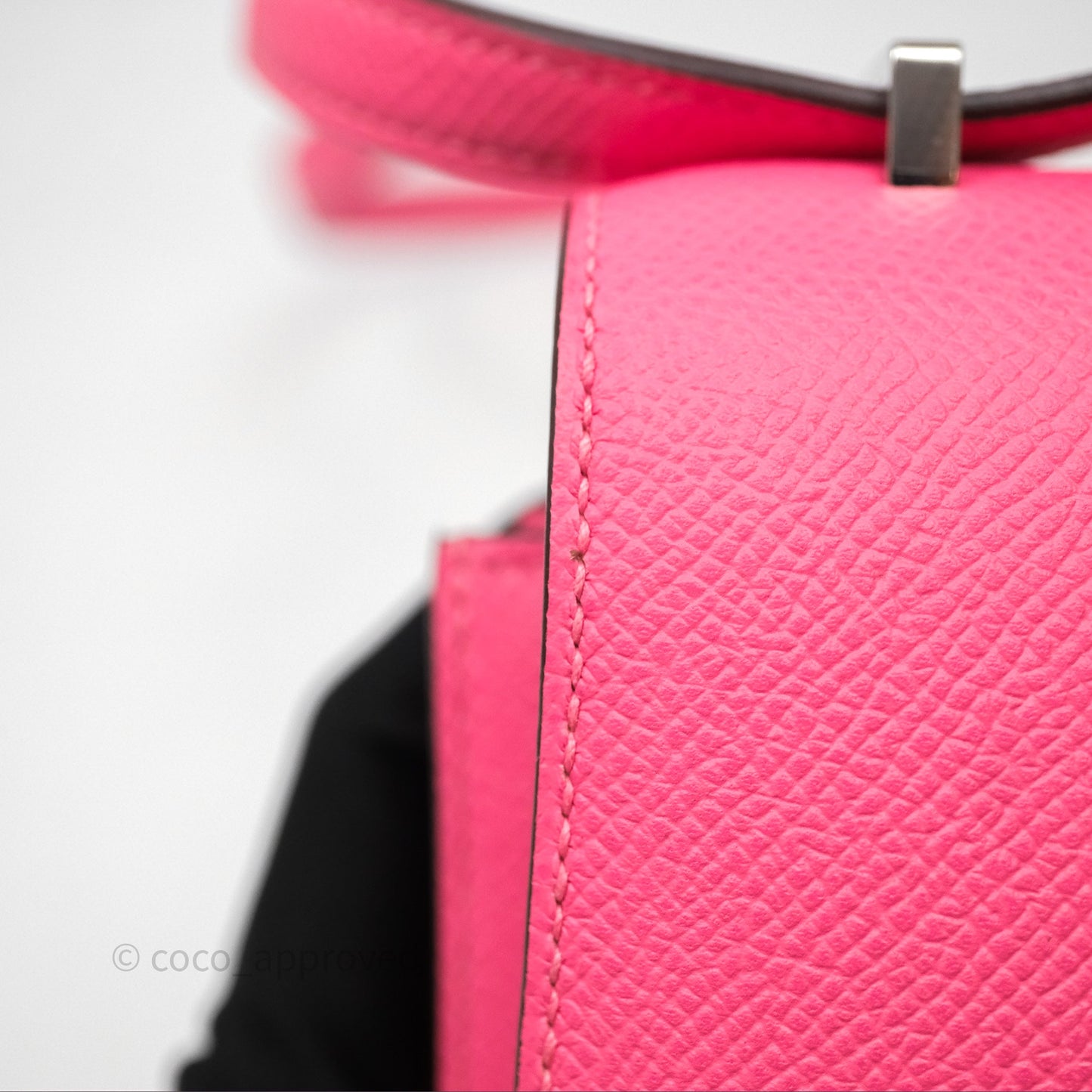 Hermes Mini Constance 18cm Rose Lipstick U5 Epsom Palladium Hardware