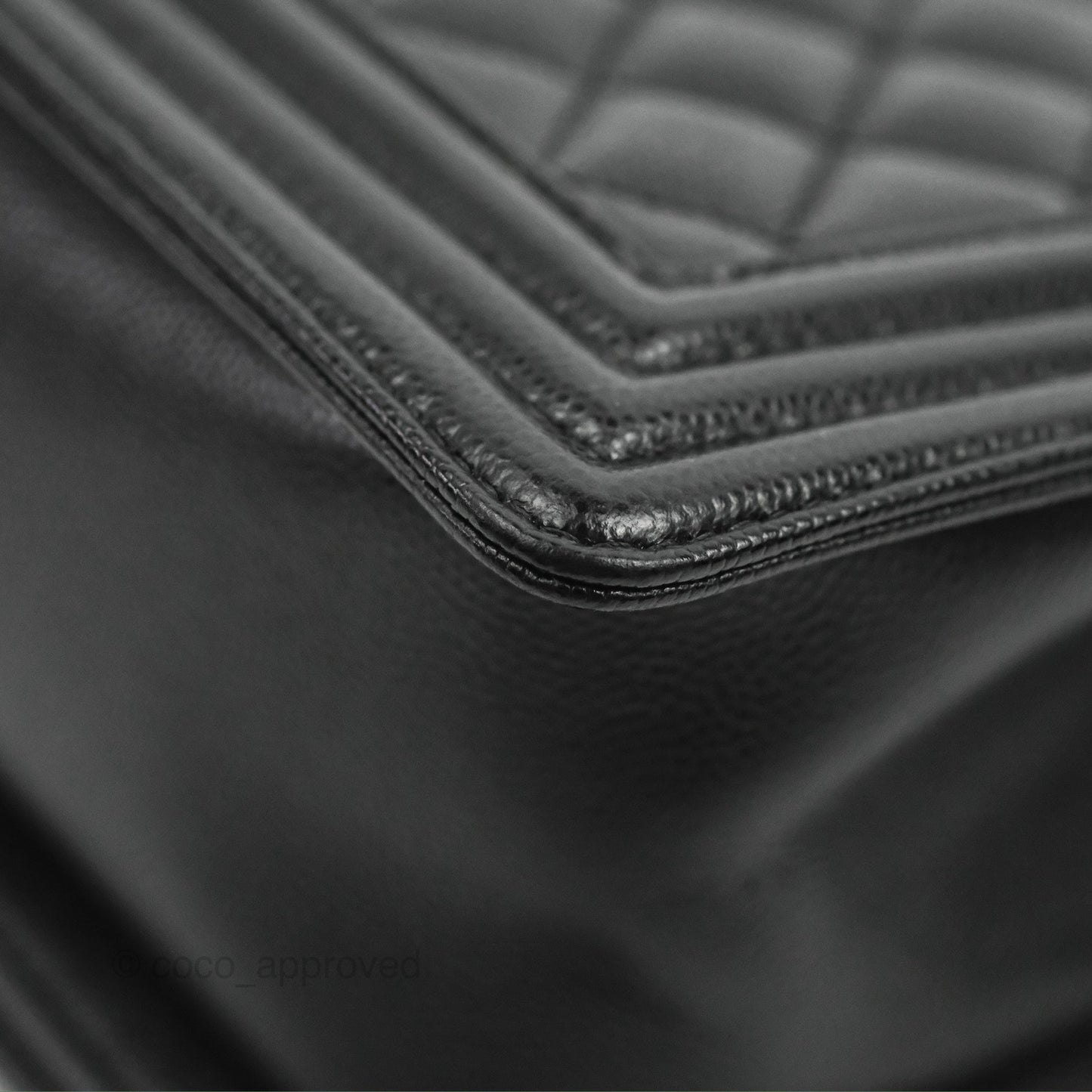 Chanel Quilted Medium Boy Black Caviar Ruthenium Hardware