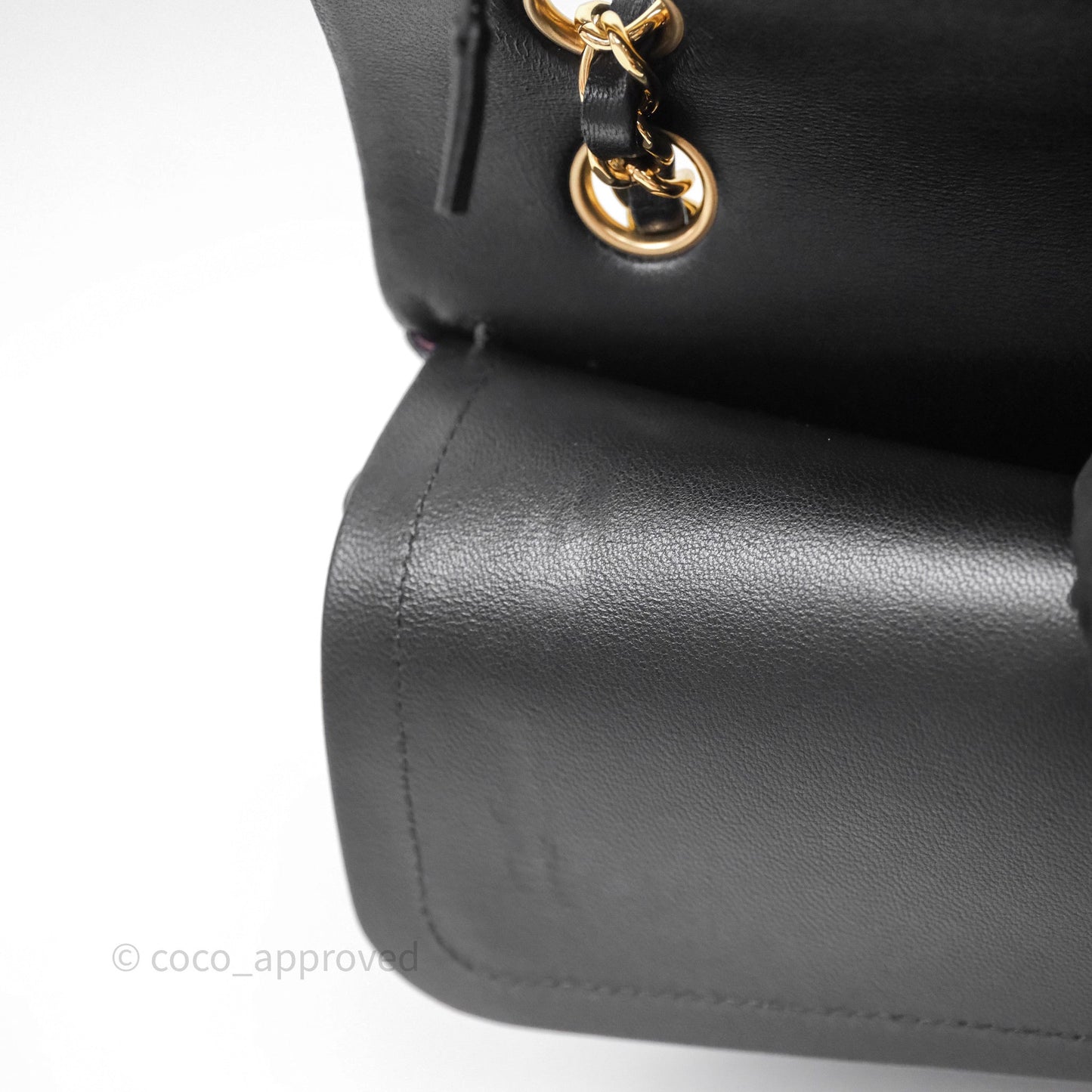 Chanel Classic M/L Medium Flap Quilted Black Lambskin Gold Hardware