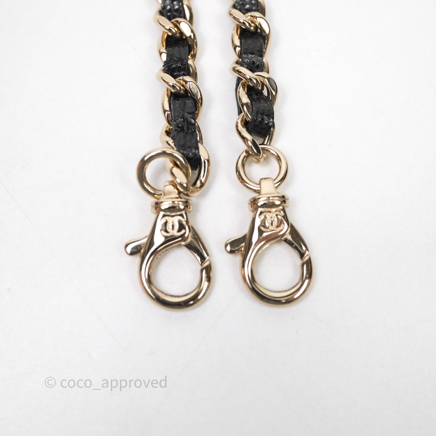 Chanel Top Handle Long Vanity with Chain Black Caviar Gold Hardware