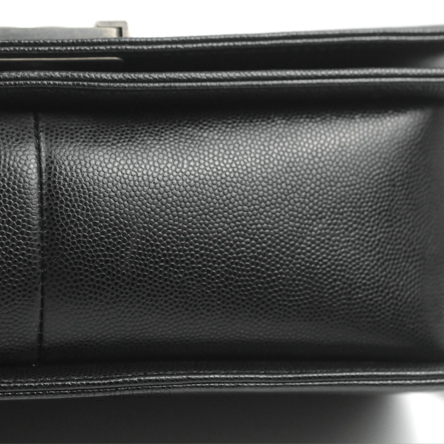 Chanel Quilted Medium Boy Black Caviar Ruthenium Hardware