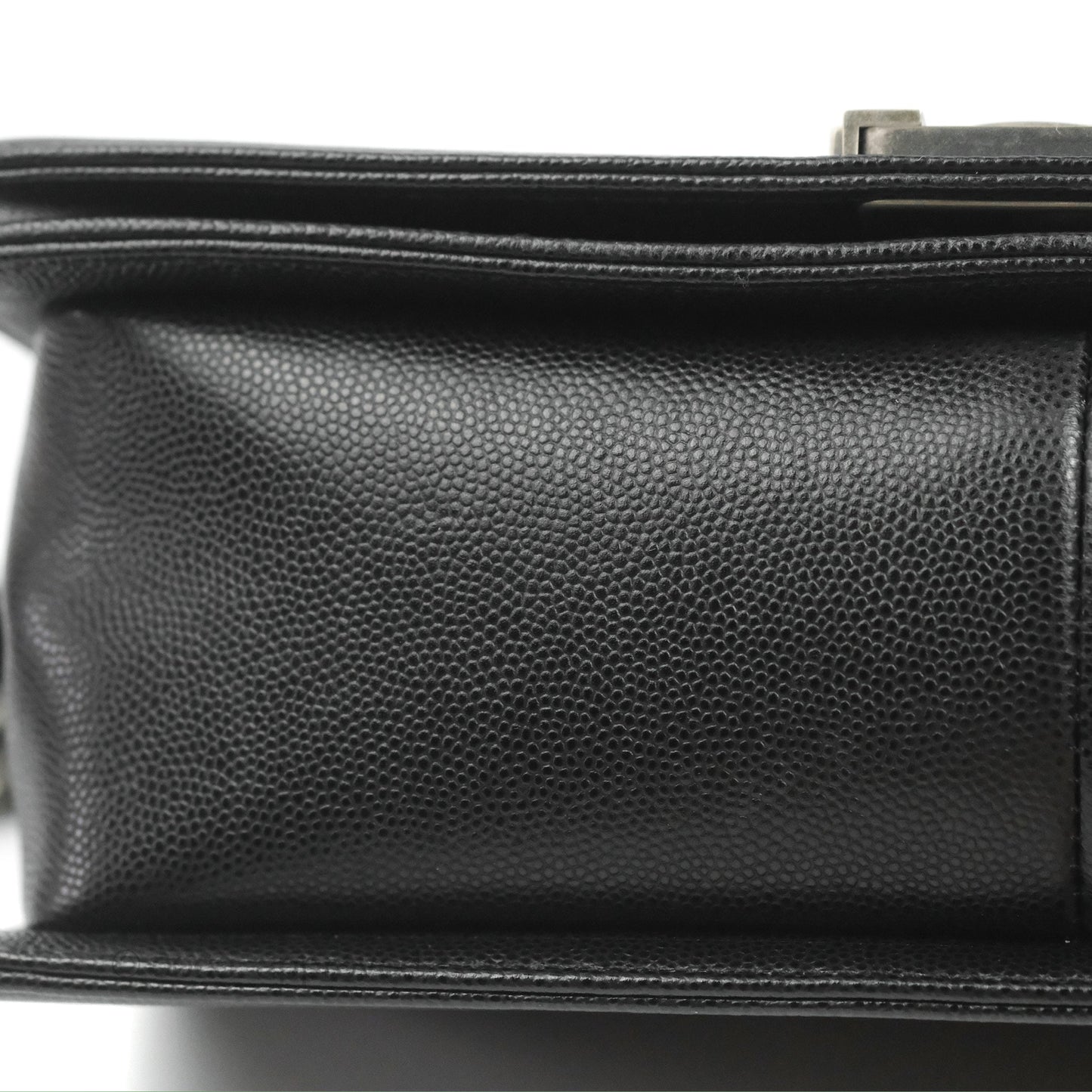 Chanel Quilted Medium Boy Black Caviar Ruthenium Hardware