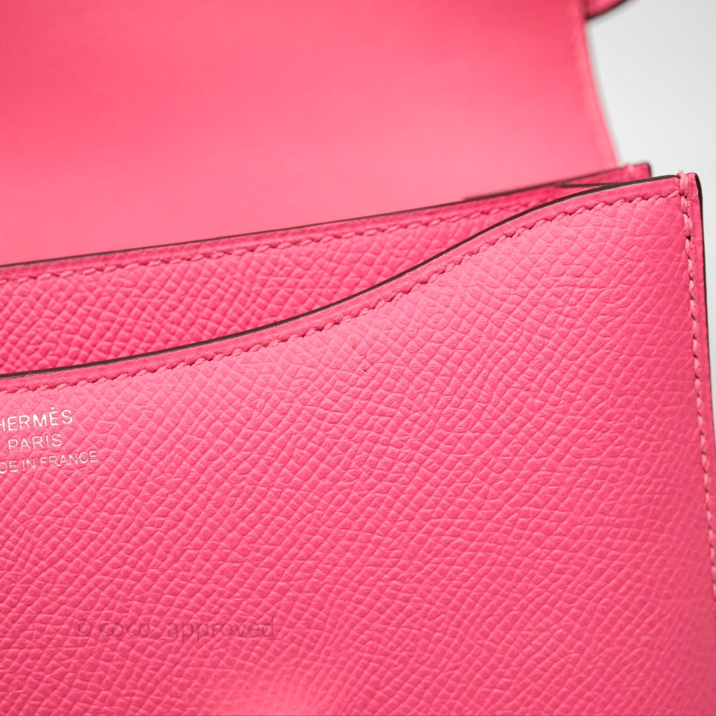 Hermes Mini Constance 18cm Rose Lipstick U5 Epsom Palladium Hardware