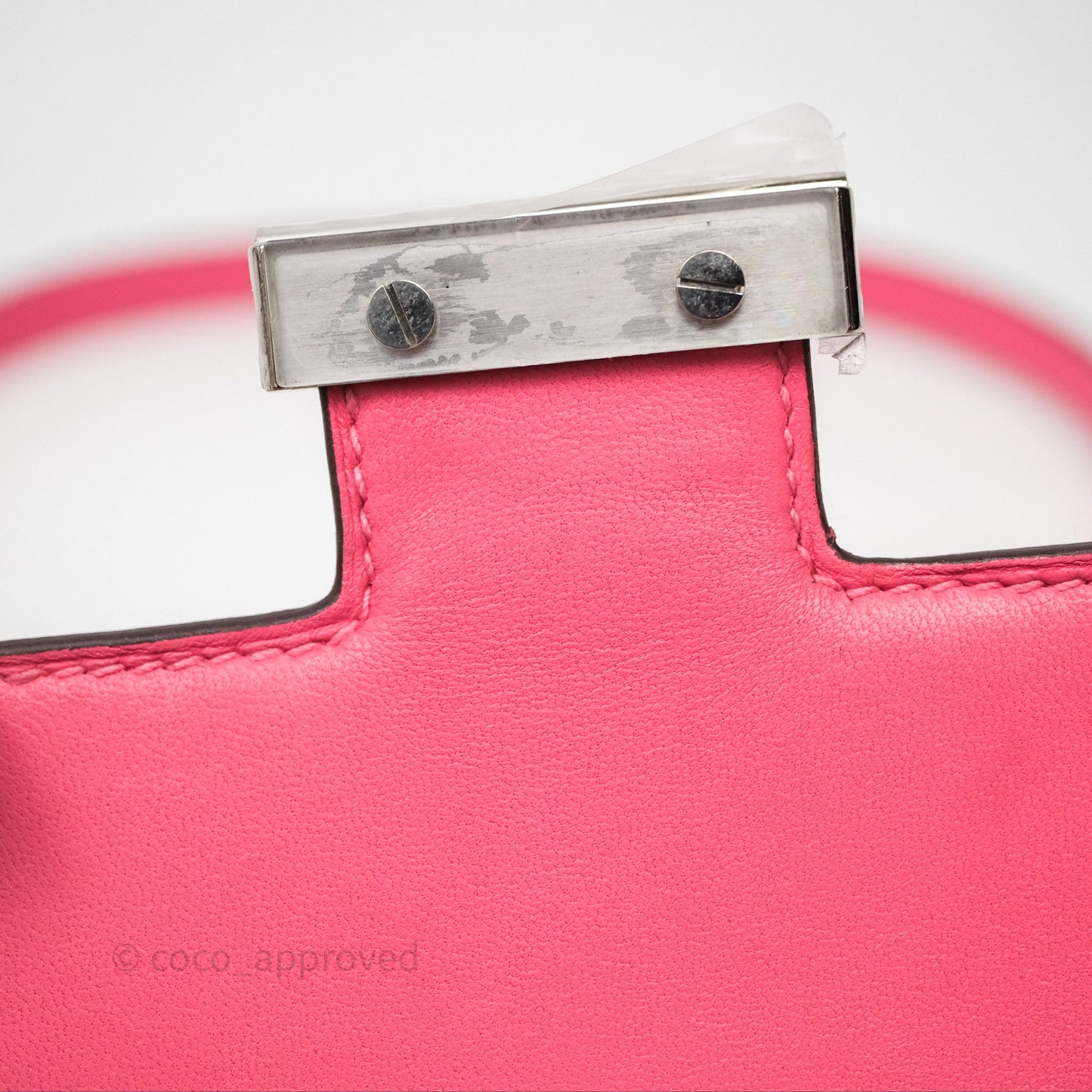 Hermes Mini Constance 18cm Rose Lipstick U5 Epsom Palladium Hardware