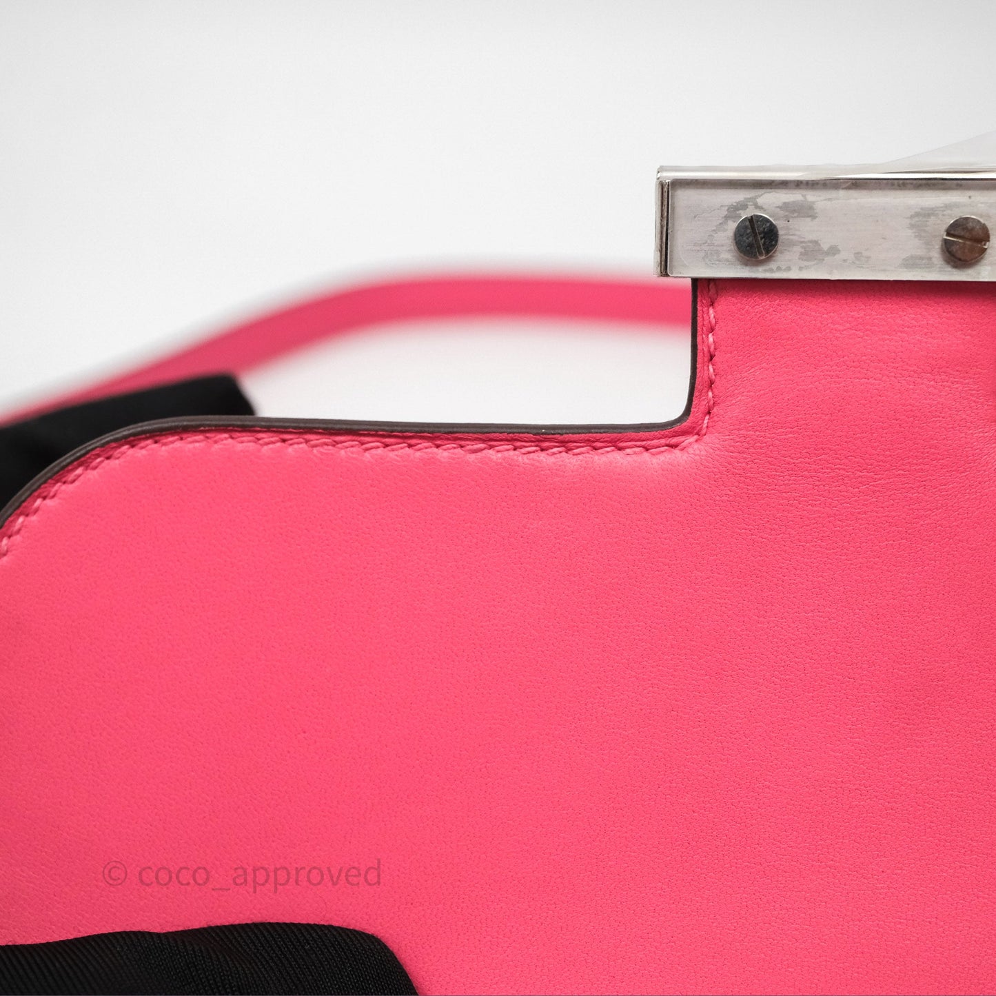 Hermes Mini Constance 18cm Rose Lipstick U5 Epsom Palladium Hardware