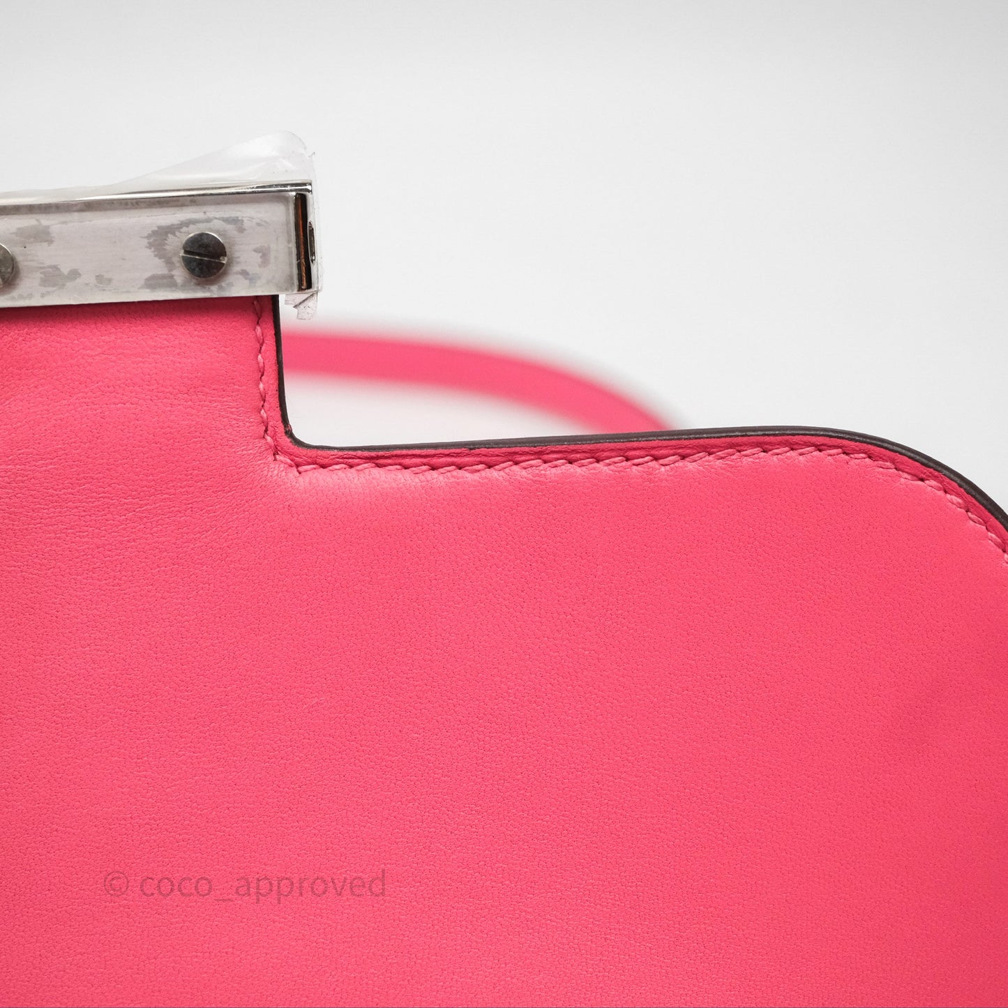 Hermes Mini Constance 18cm Rose Lipstick U5 Epsom Palladium Hardware