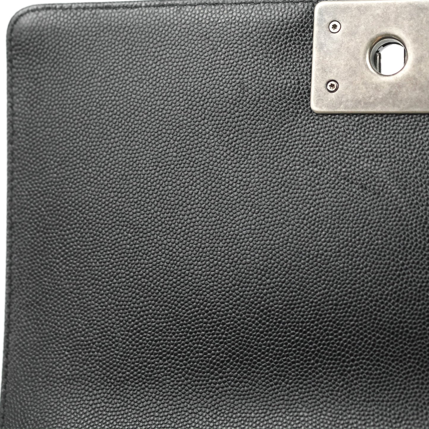 Chanel Quilted Medium Boy Black Caviar Ruthenium Hardware