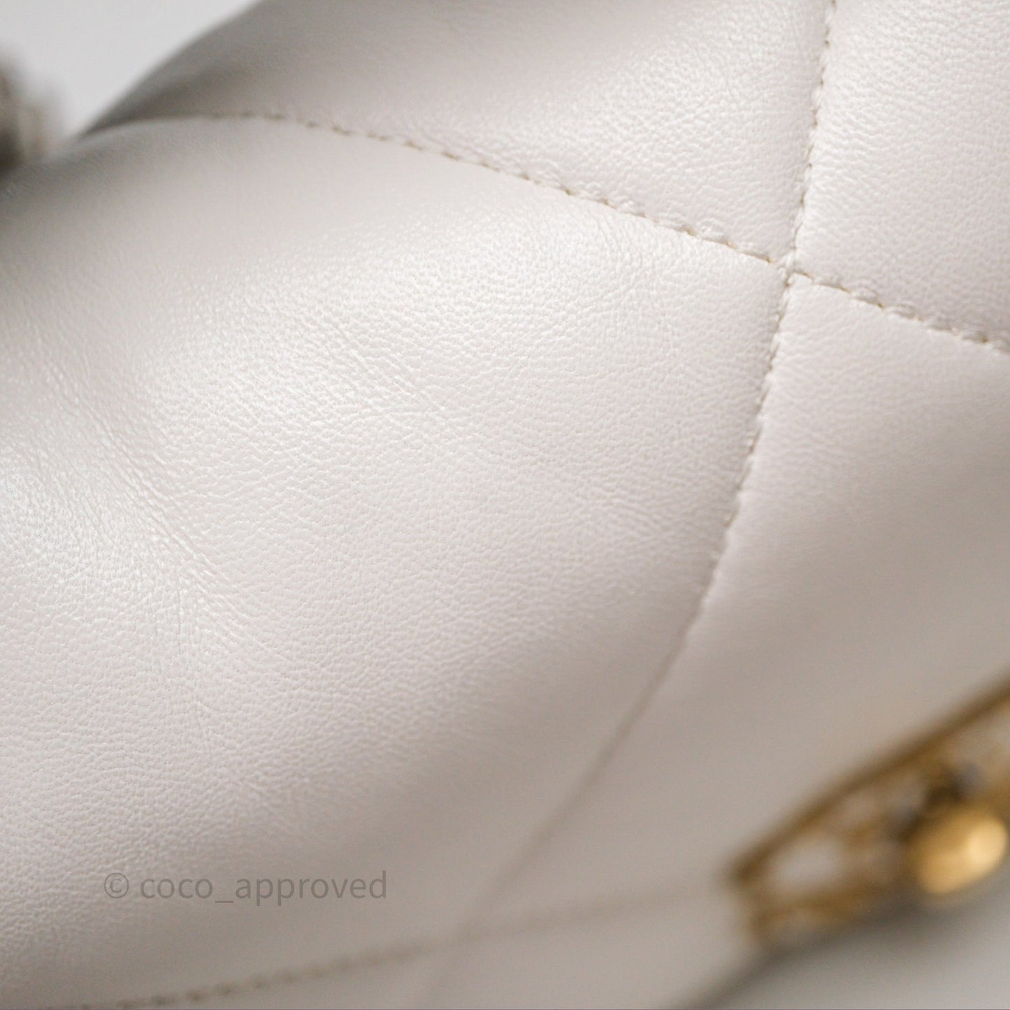 Chanel 19 Small White Mixed Hardware