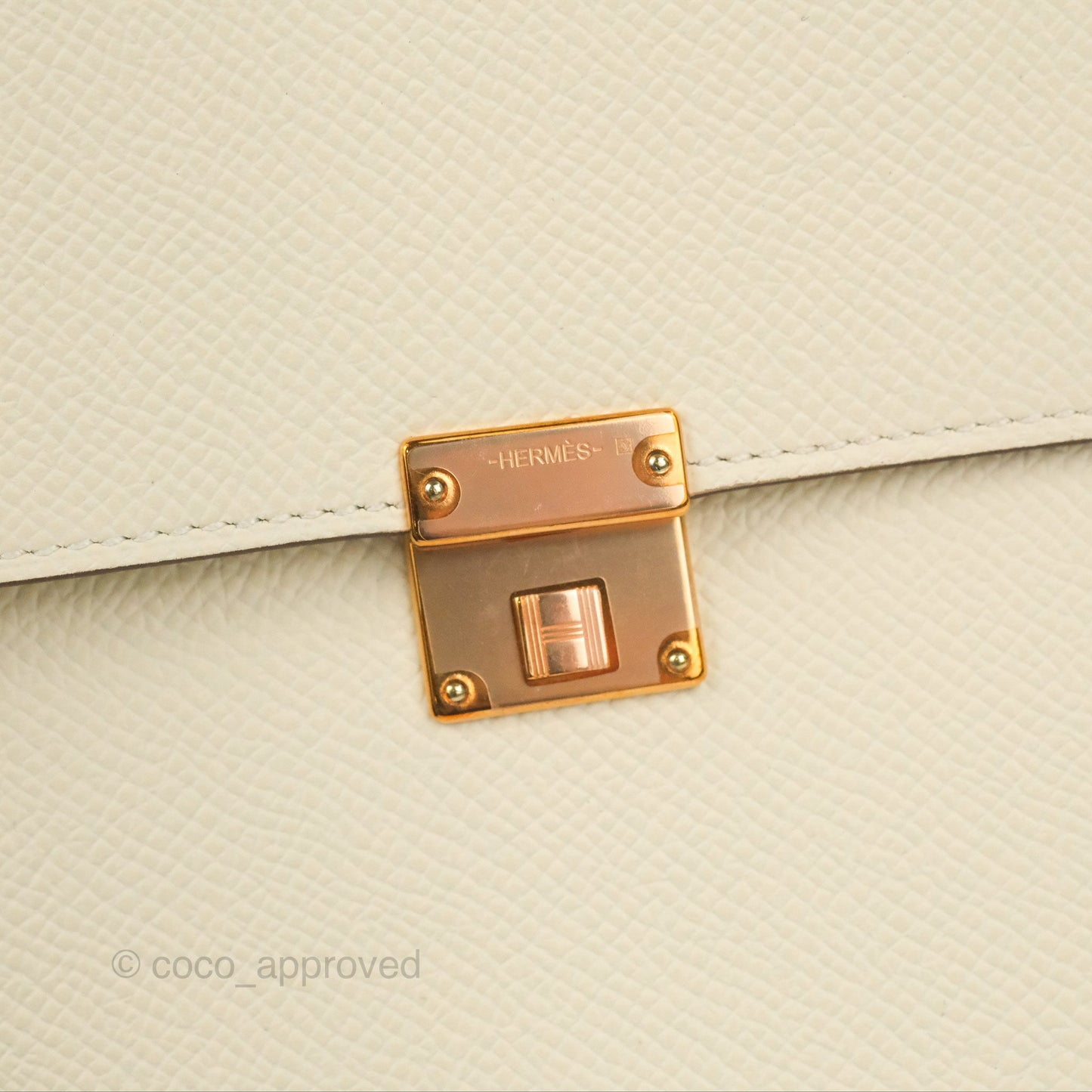 Hermes Epsom Clic 16 Wallet Nata Rose Gold Hardware