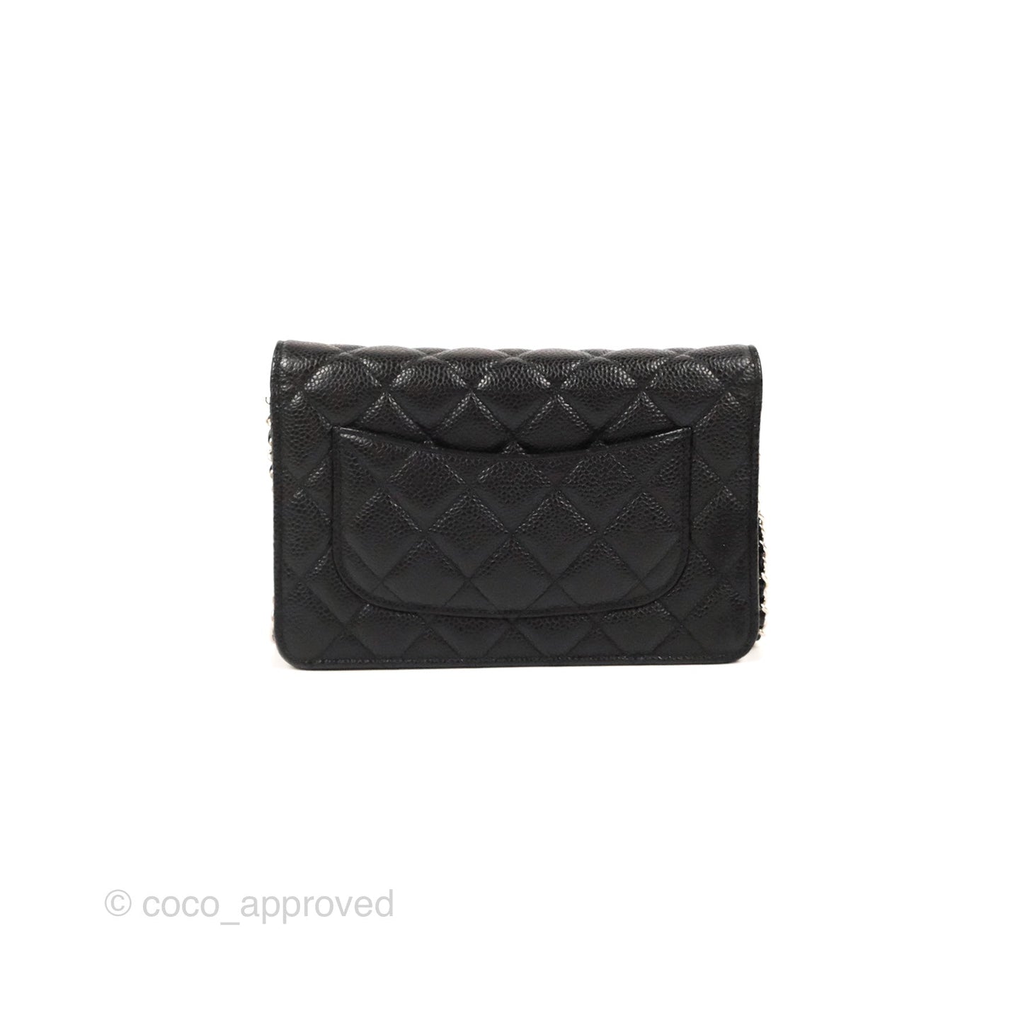 Chanel Quilted Classic WOC Black Caviar Silver Hardware