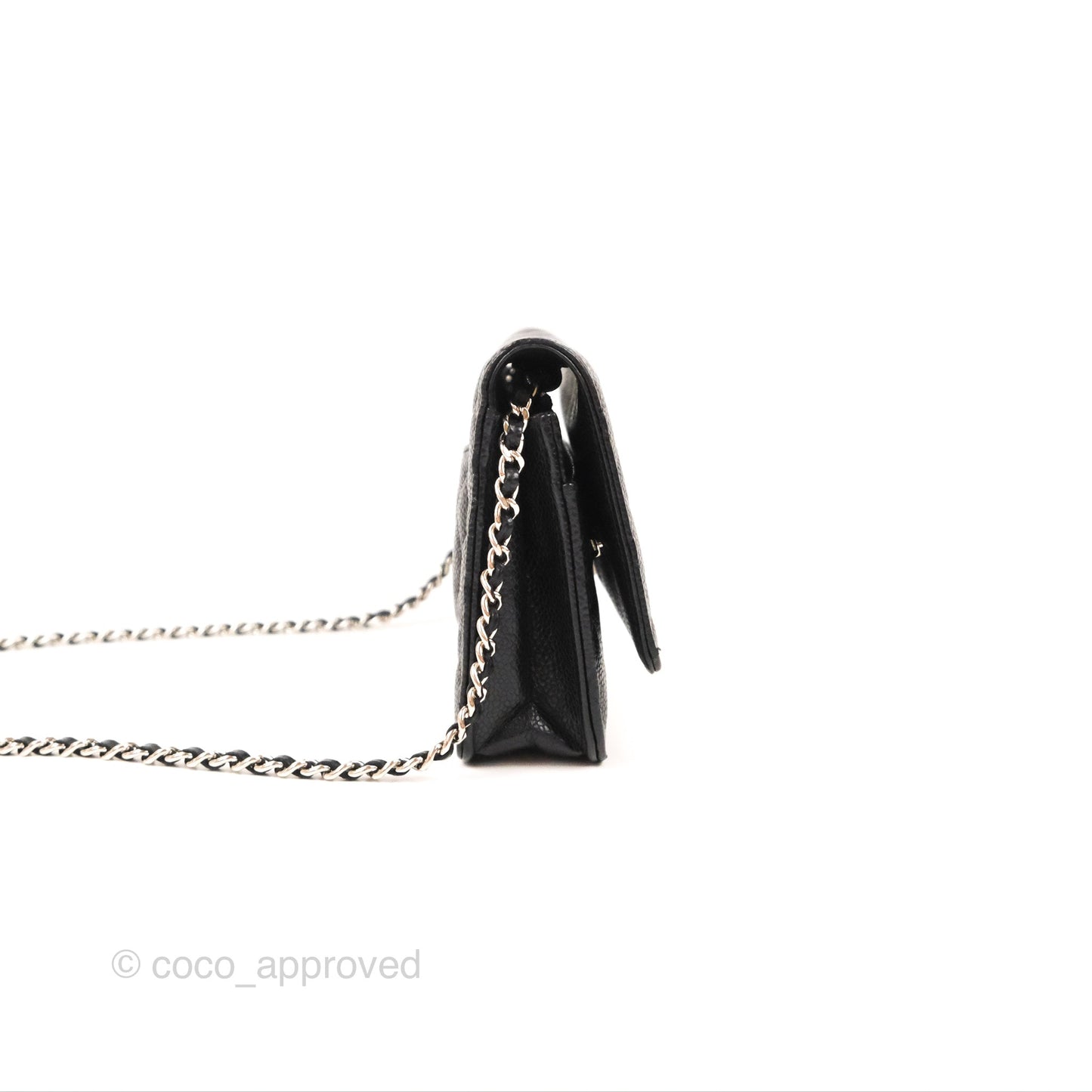Chanel Quilted Classic WOC Black Caviar Silver Hardware
