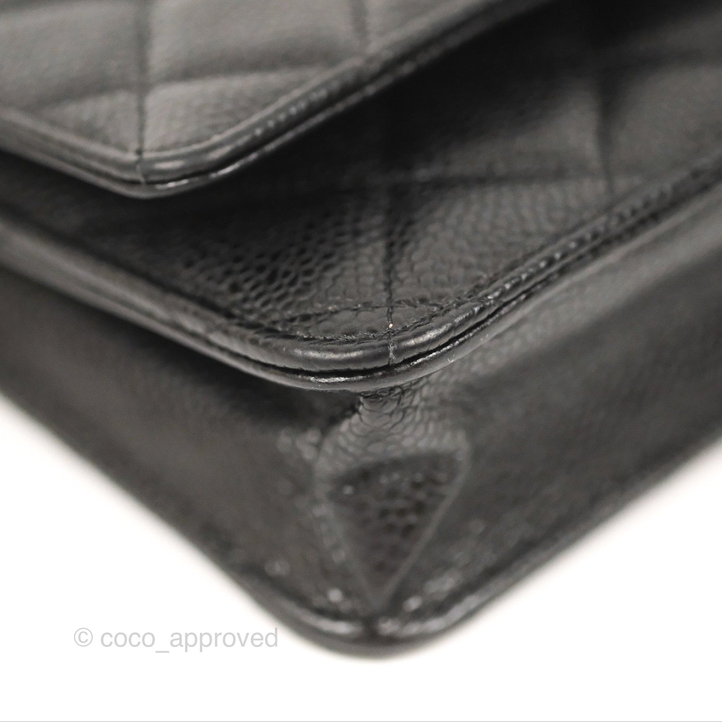 Chanel Quilted Classic WOC Black Caviar Silver Hardware