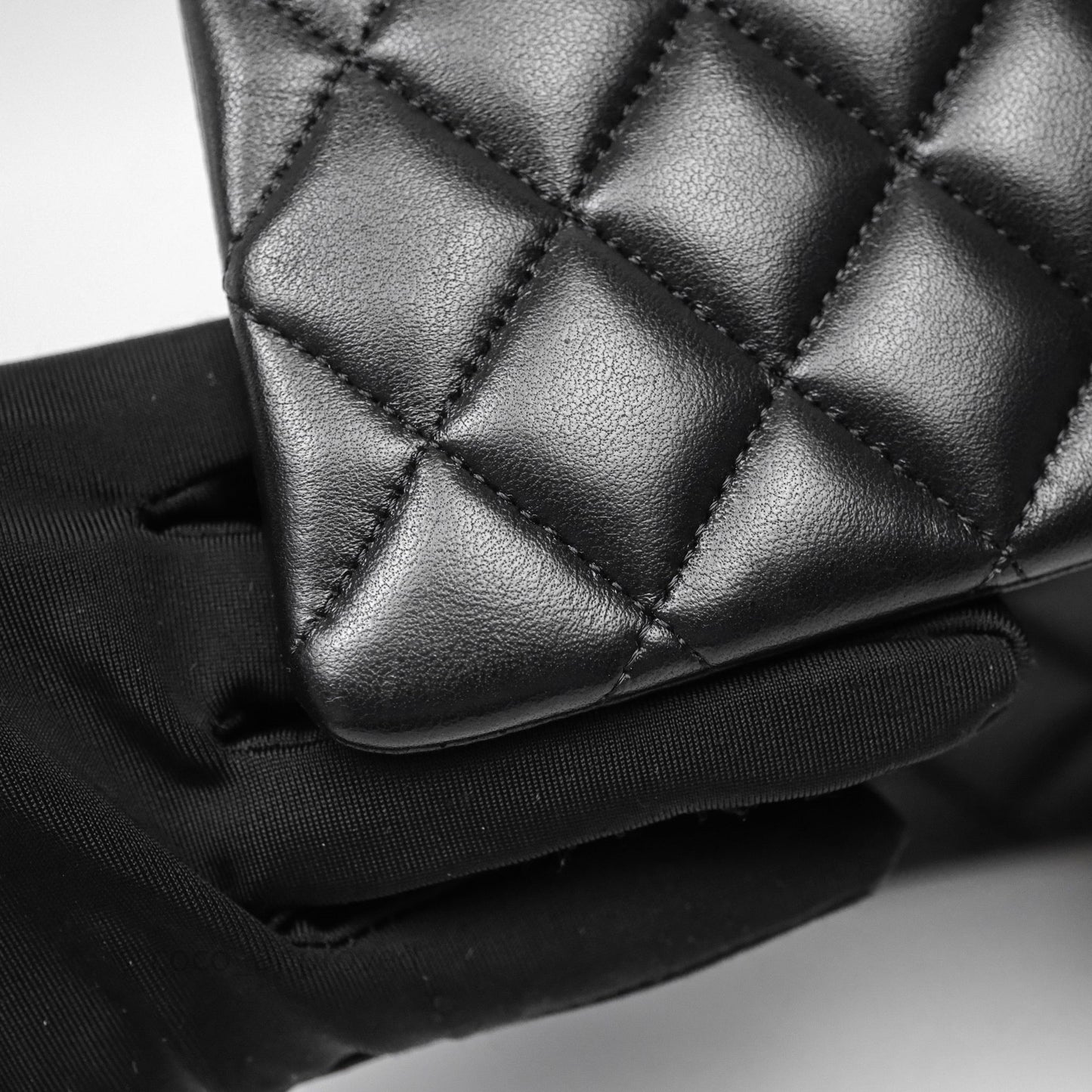 Chanel Classic M/L Medium Flap Quilted Black Lambskin Gold Hardware