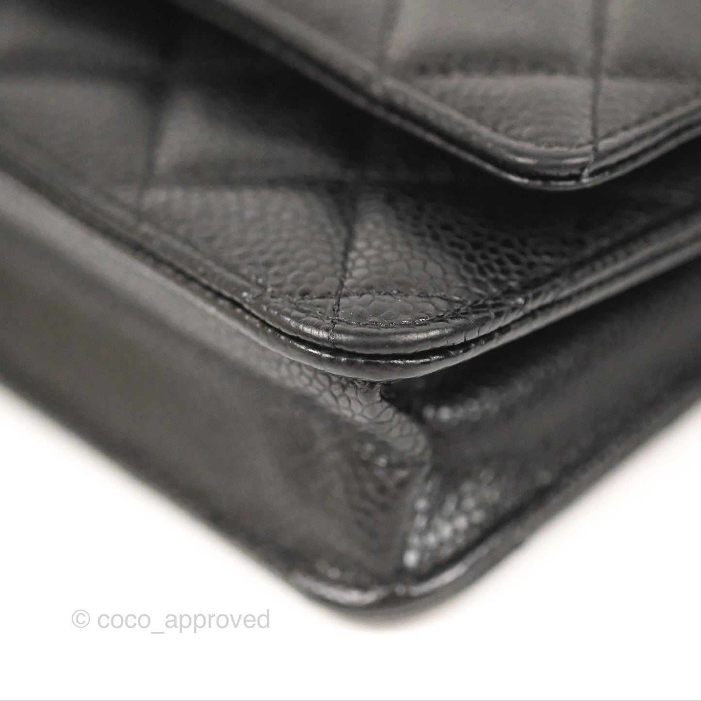 Chanel Quilted Classic WOC Black Caviar Silver Hardware