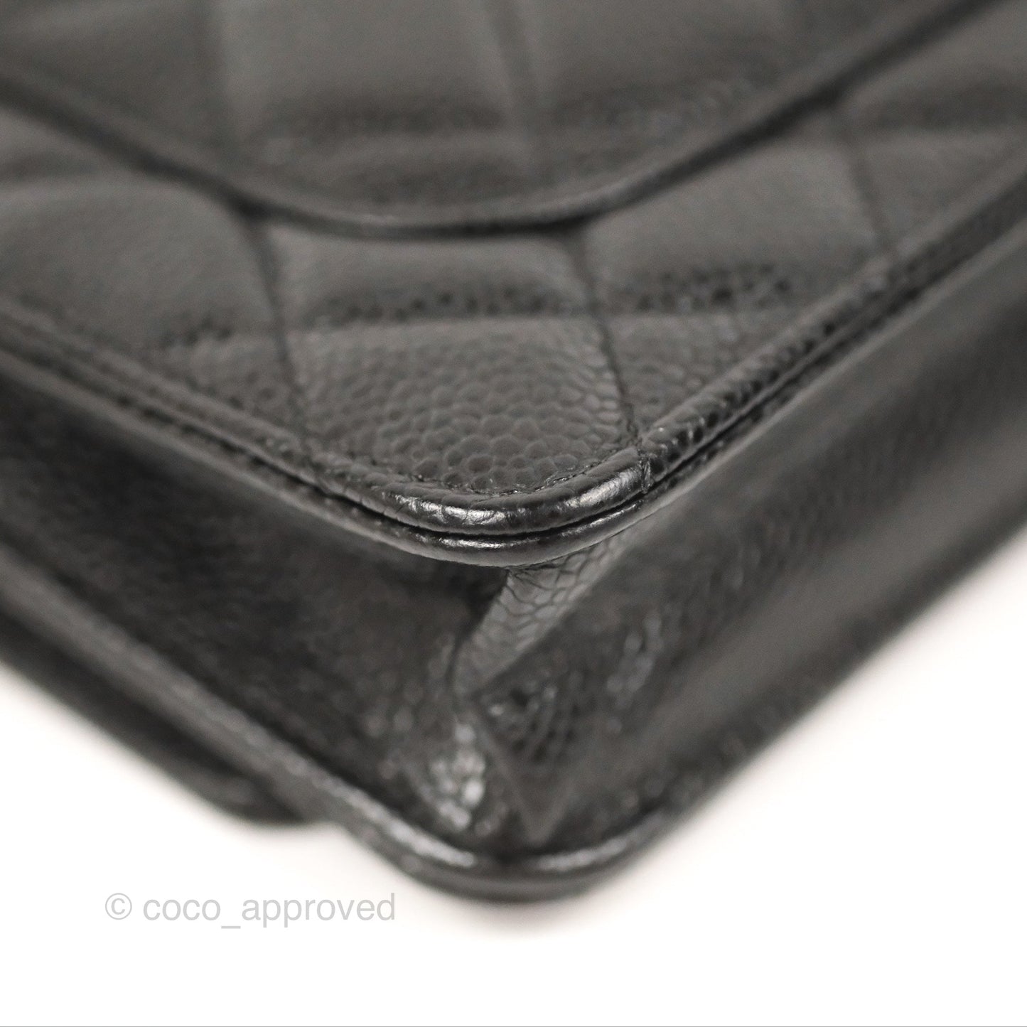 Chanel Quilted Classic WOC Black Caviar Silver Hardware