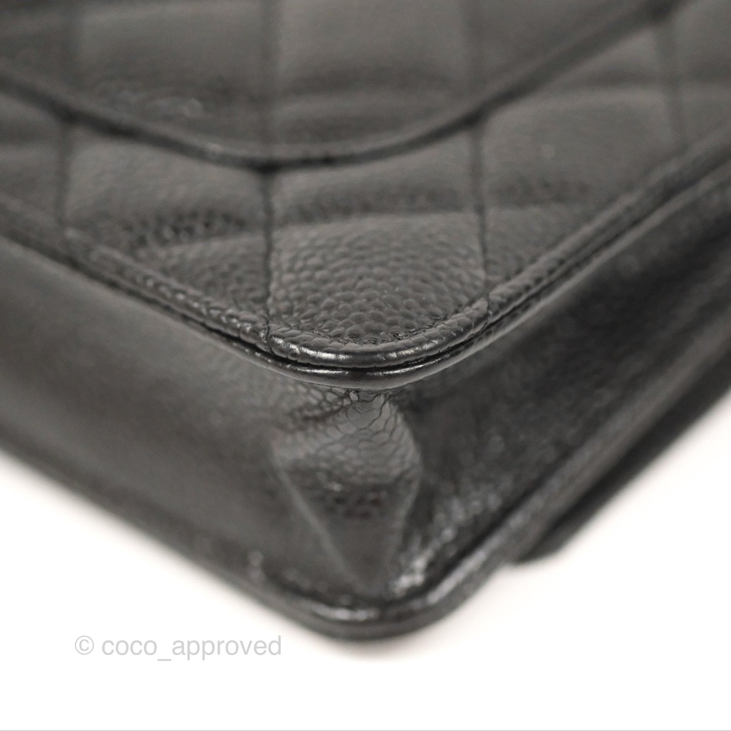 Chanel Quilted Classic WOC Black Caviar Silver Hardware