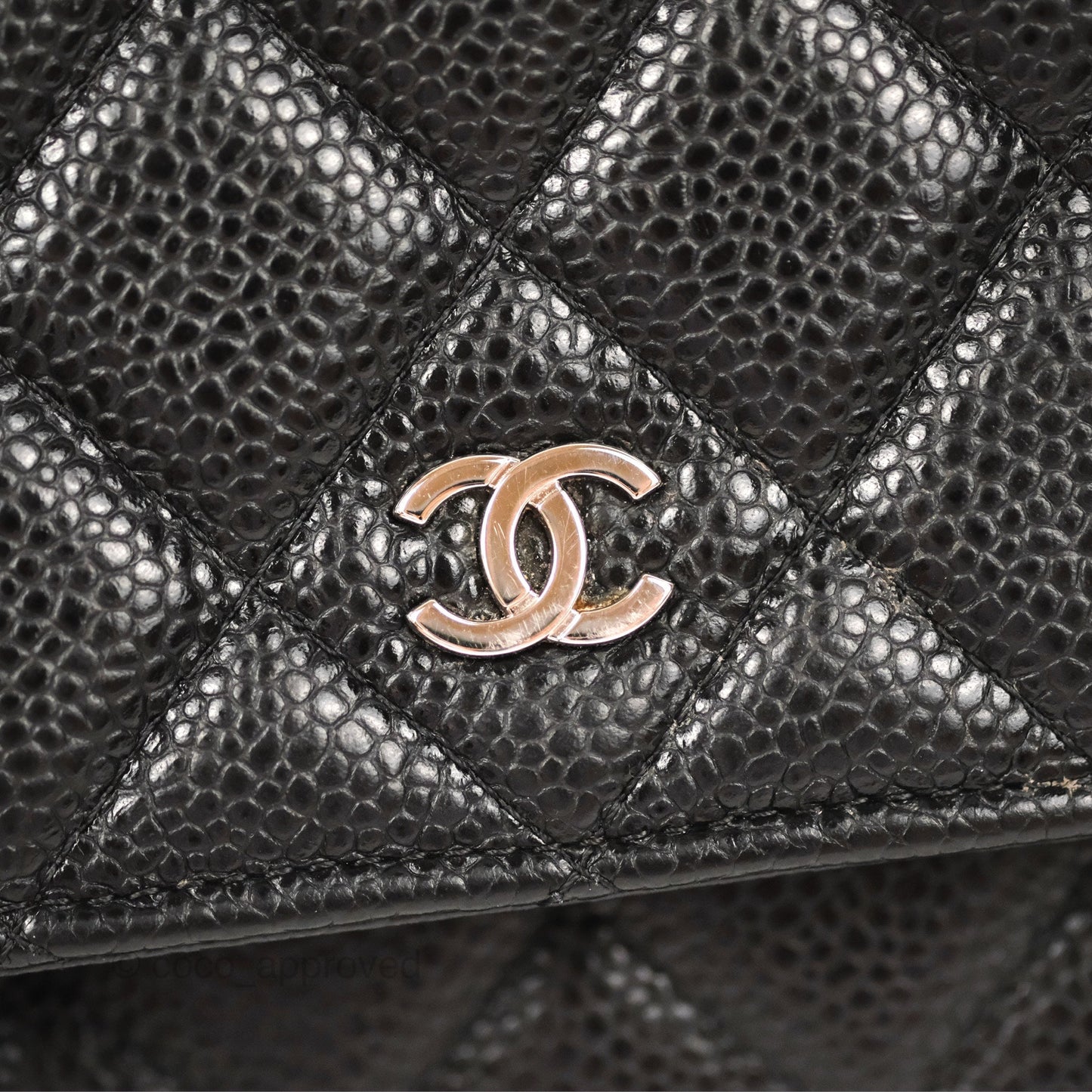 Chanel Quilted Classic WOC Black Caviar Silver Hardware