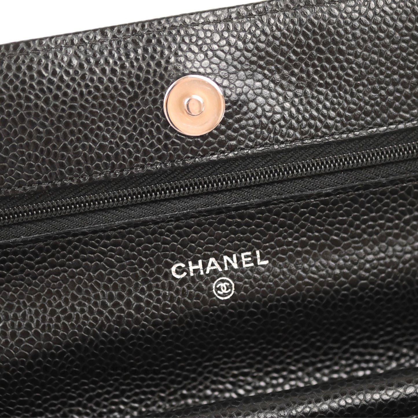 Chanel Quilted Classic WOC Black Caviar Silver Hardware