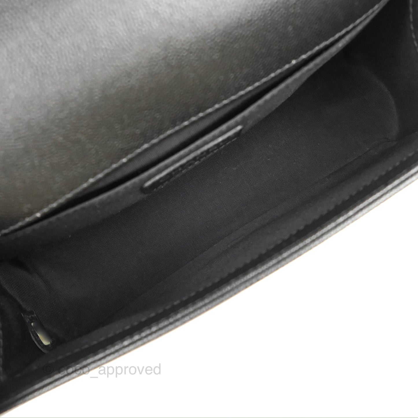 Chanel Quilted Medium Boy Black Caviar Ruthenium Hardware
