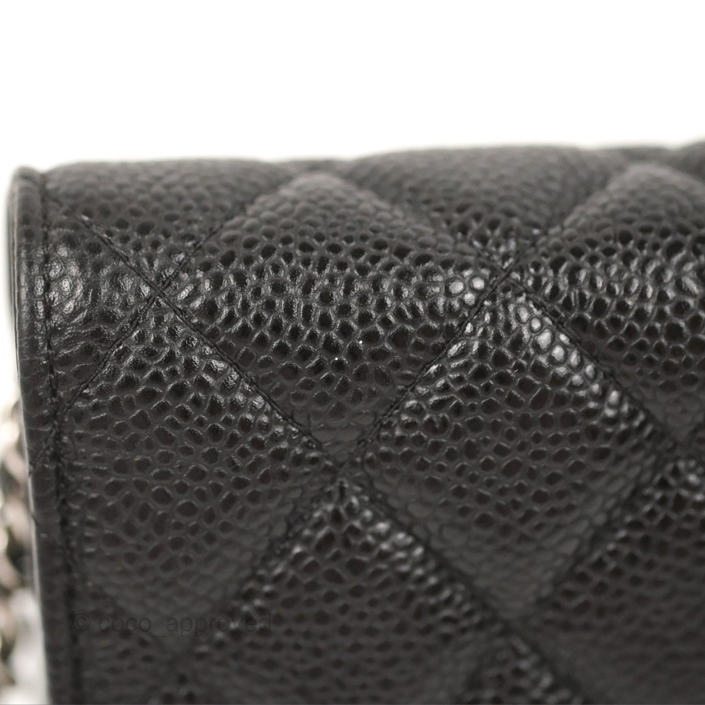 Chanel Quilted Classic WOC Black Caviar Silver Hardware