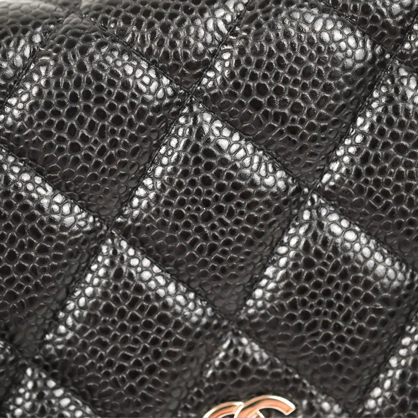 Chanel Quilted Classic WOC Black Caviar Silver Hardware