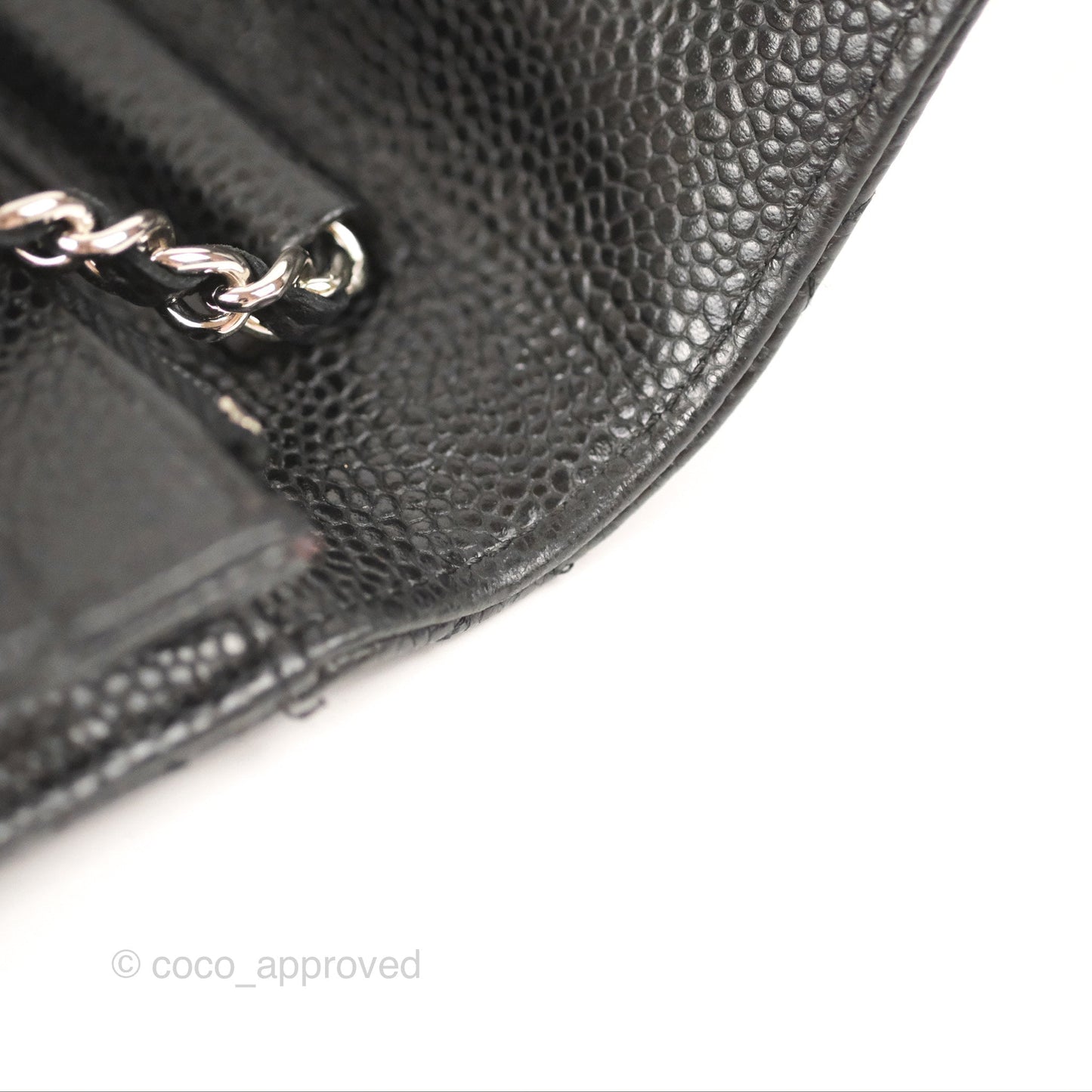 Chanel Quilted Classic WOC Black Caviar Silver Hardware
